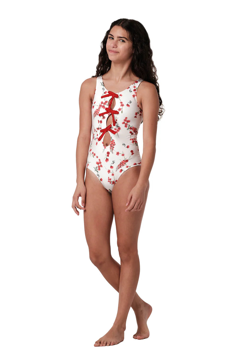Tiny Tie - Fresia Red One Piece