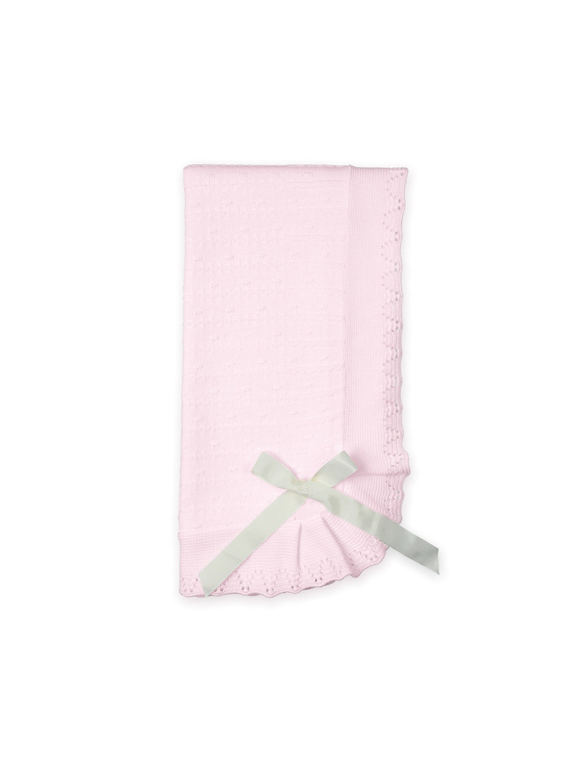 Satin Bow Knitted Blanket