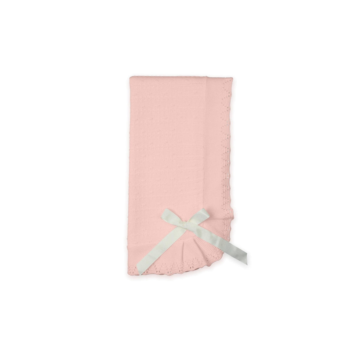 Satin Bow Knitted Blanket