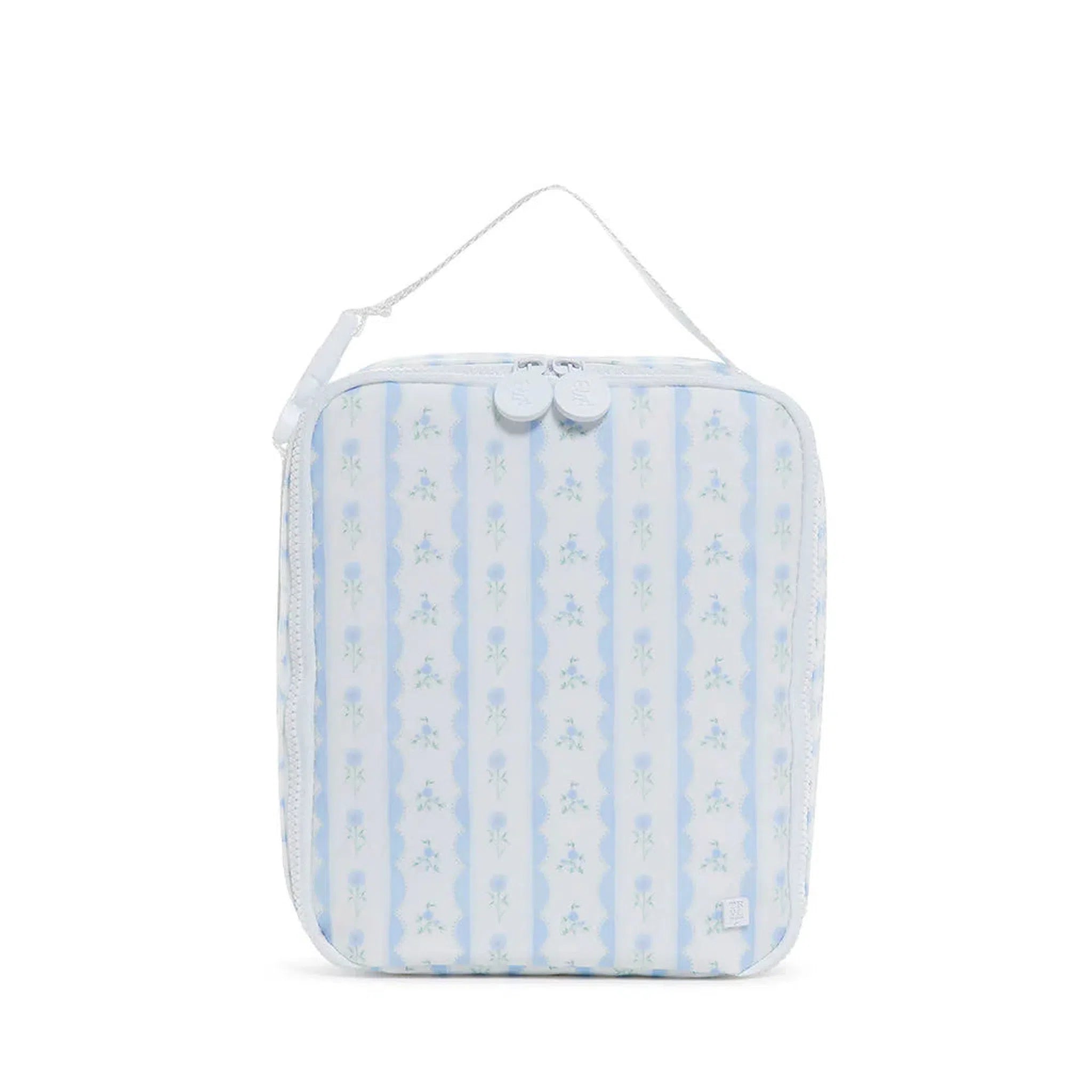 Insulated Lunch Bag Ribbon Floral Blue