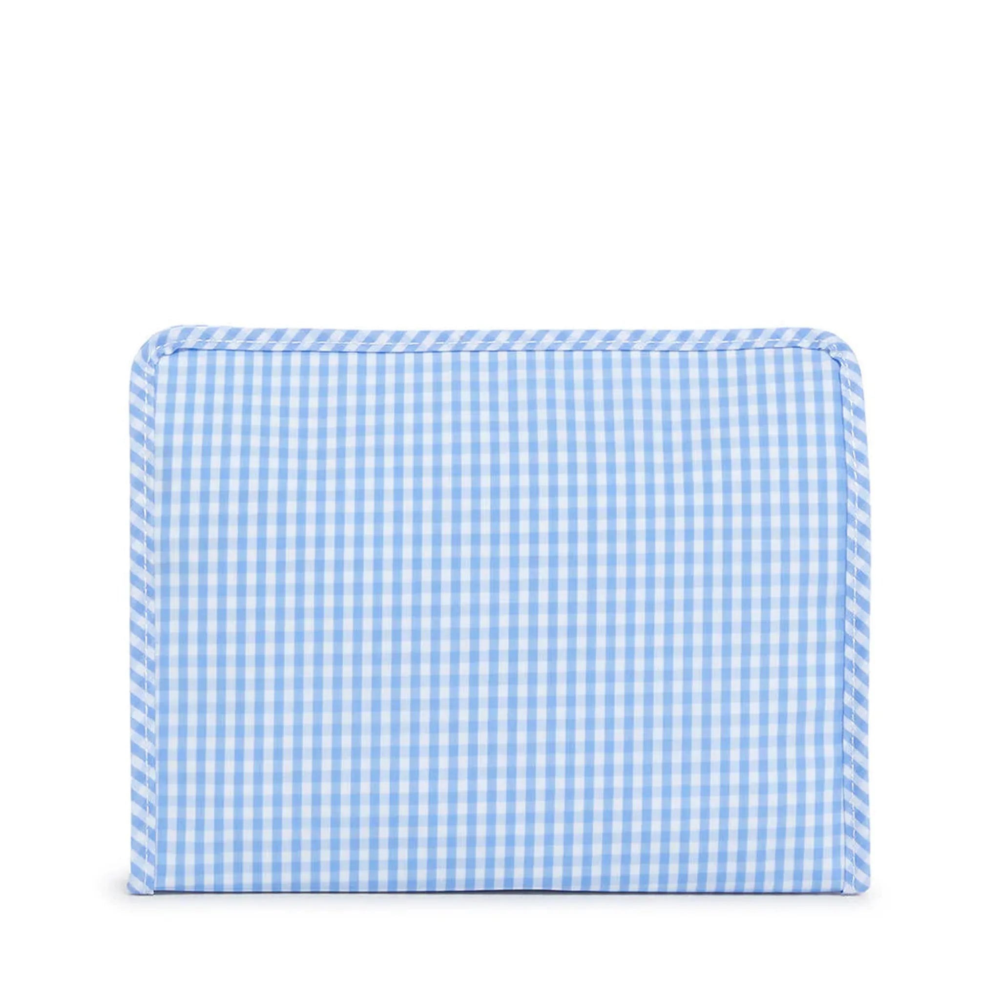 Roadie Large Zip Pouch - Gingham Sky