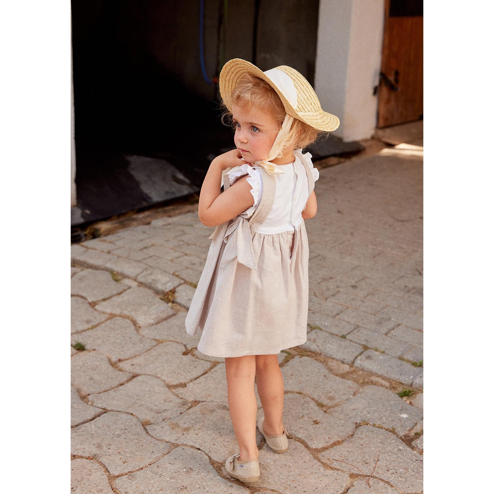 Vestido Lino Tiras Hombros