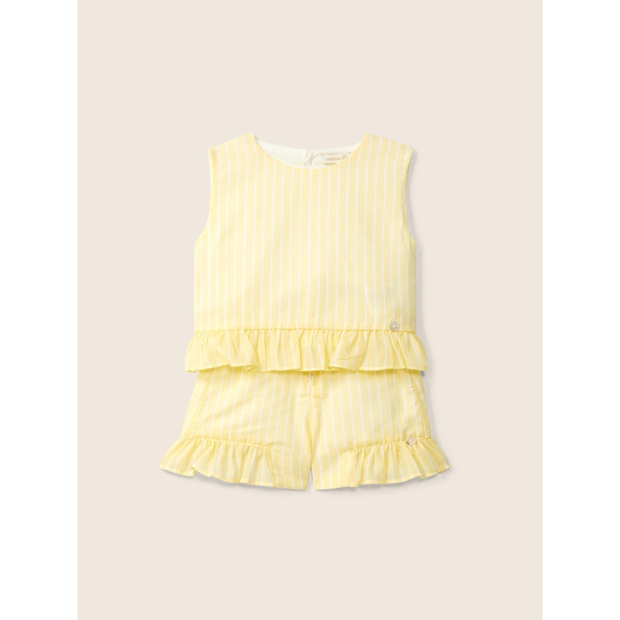 Yellow Stripes Short Set