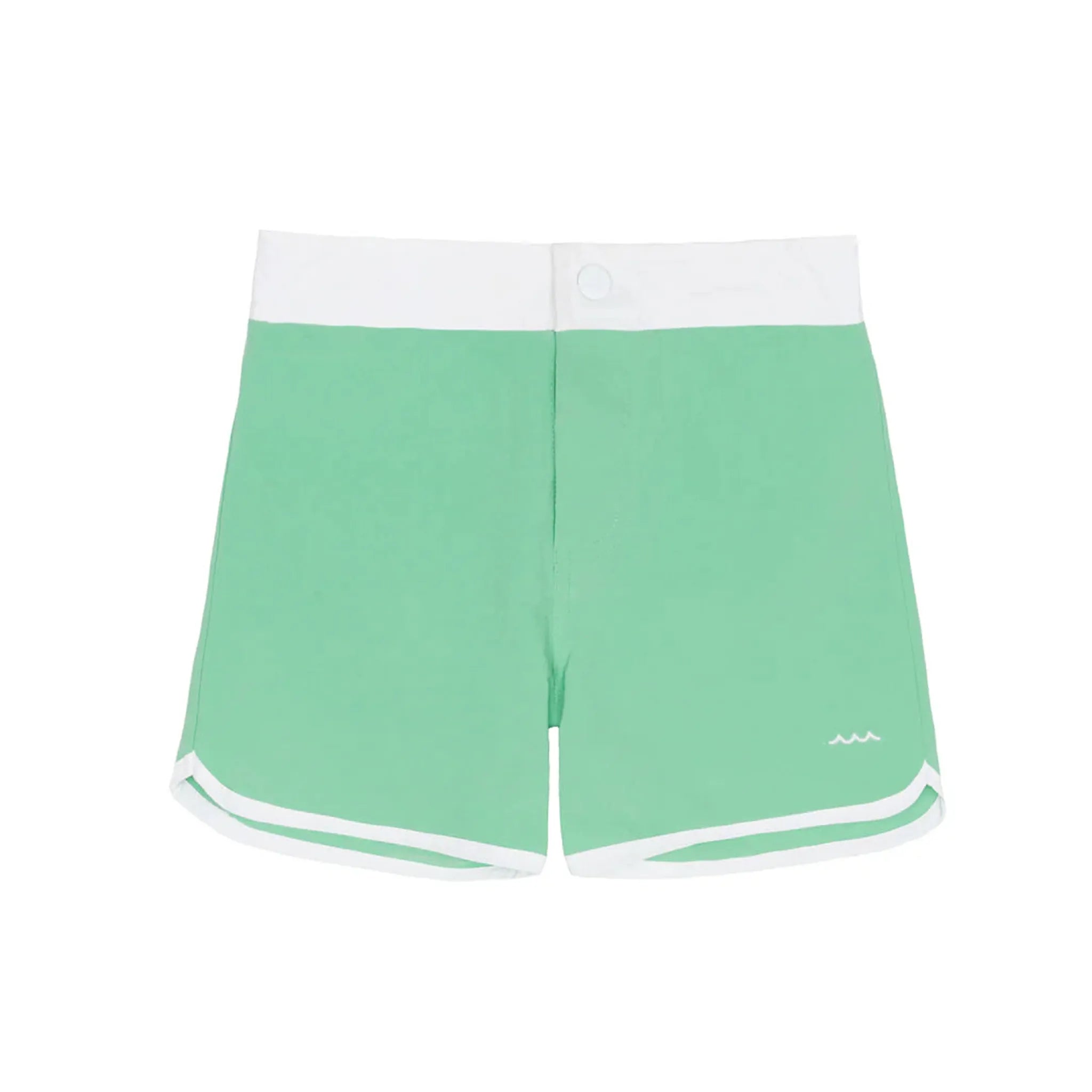 boys gustavia green board shorts