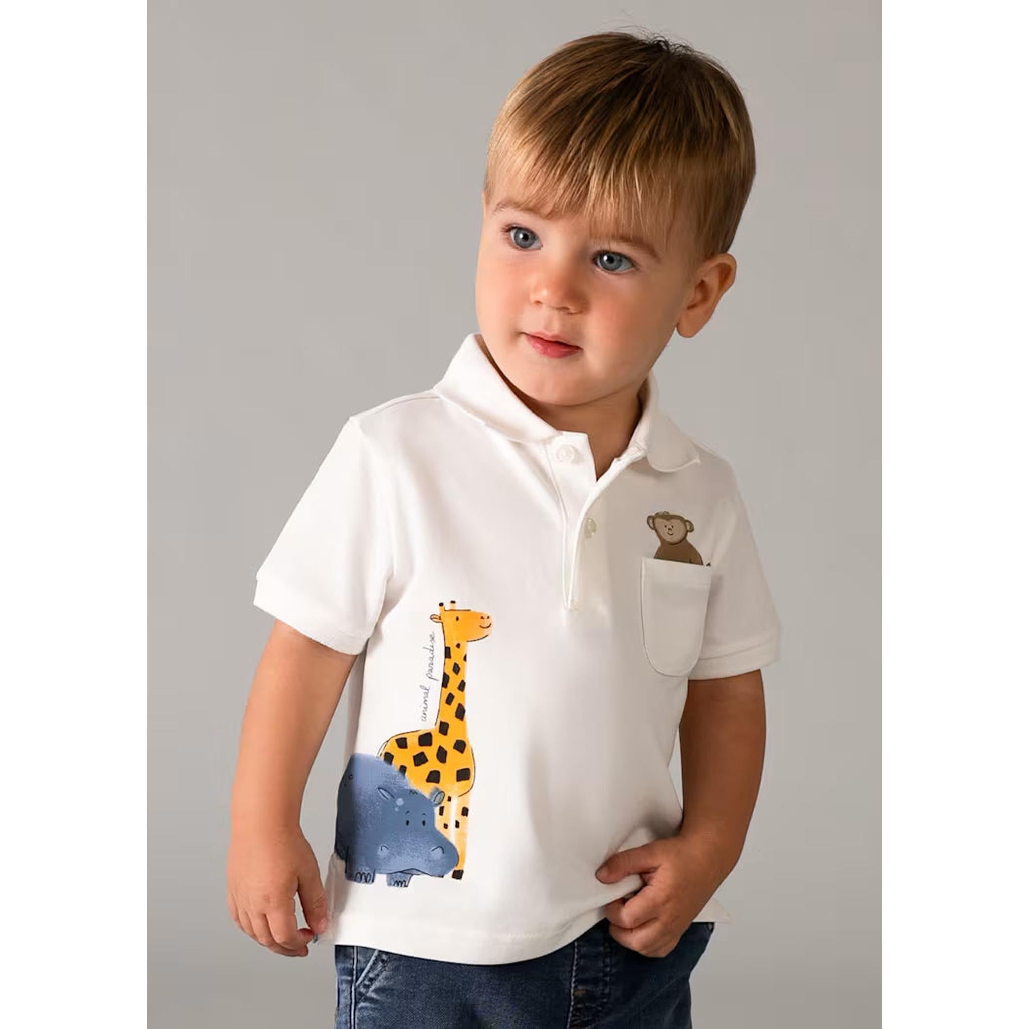 Printed Polo Shirt Set