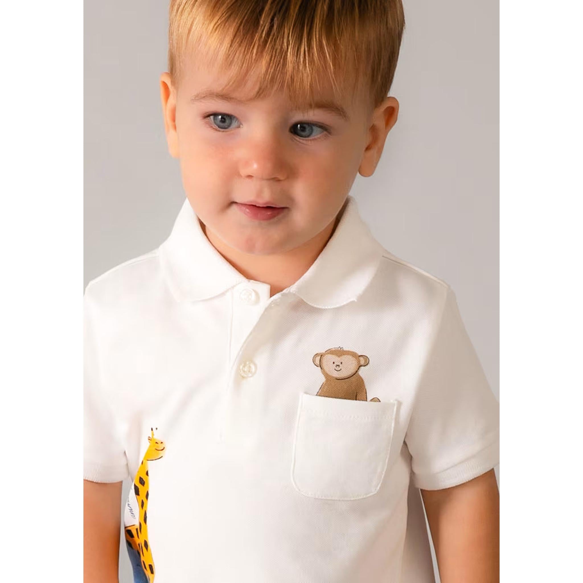 Printed Polo Shirt Set