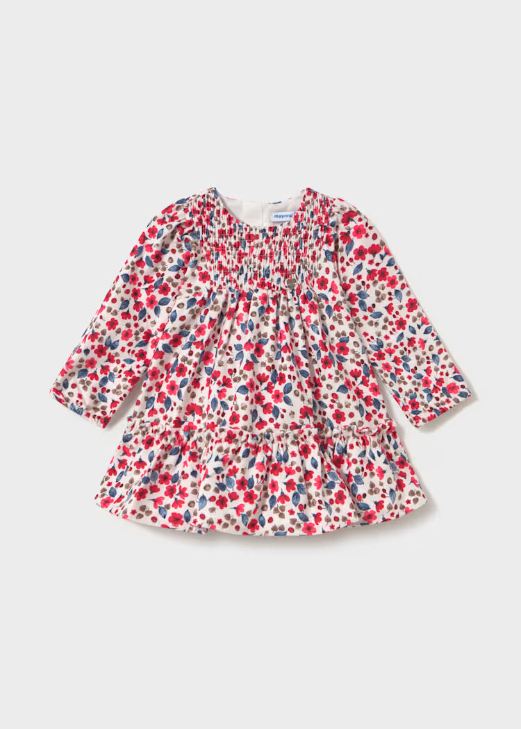 Baby Printed Velvet Dress