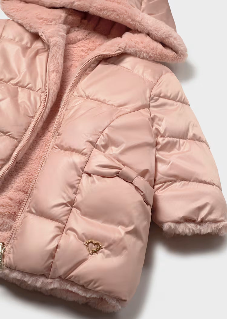 Baby Reversible Faux Fur Puffer Jacket