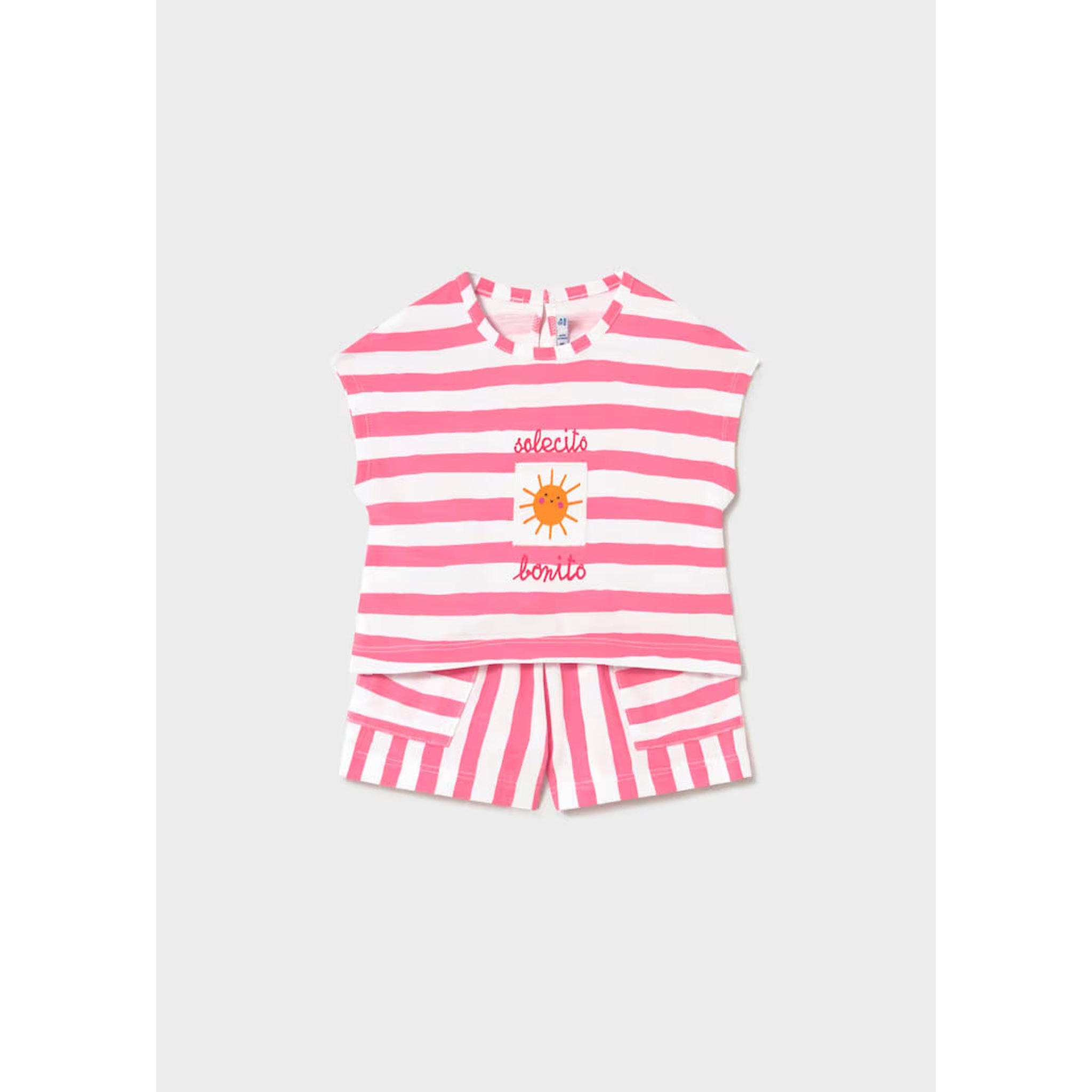 Striped Shorts and T-Shirt 2-Piece Set