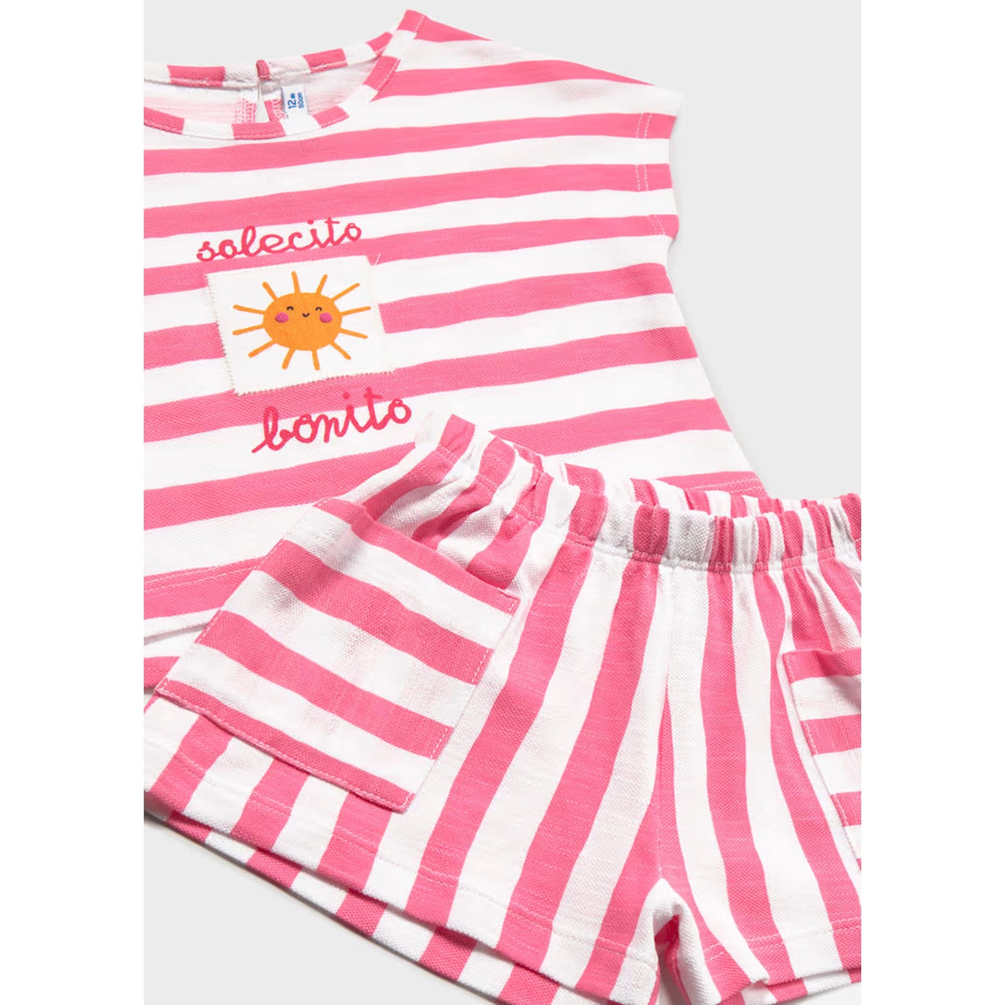 Striped Shorts and T-Shirt 2-Piece Set