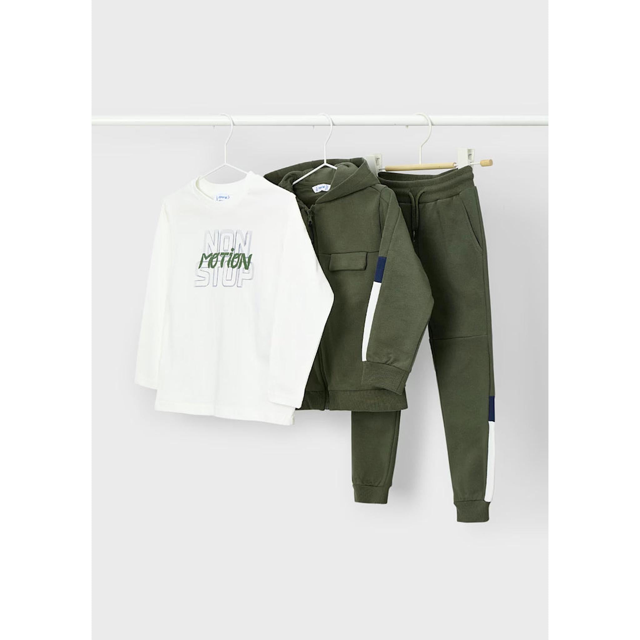 Boy 3-Piece Tracksuit Set - Olive