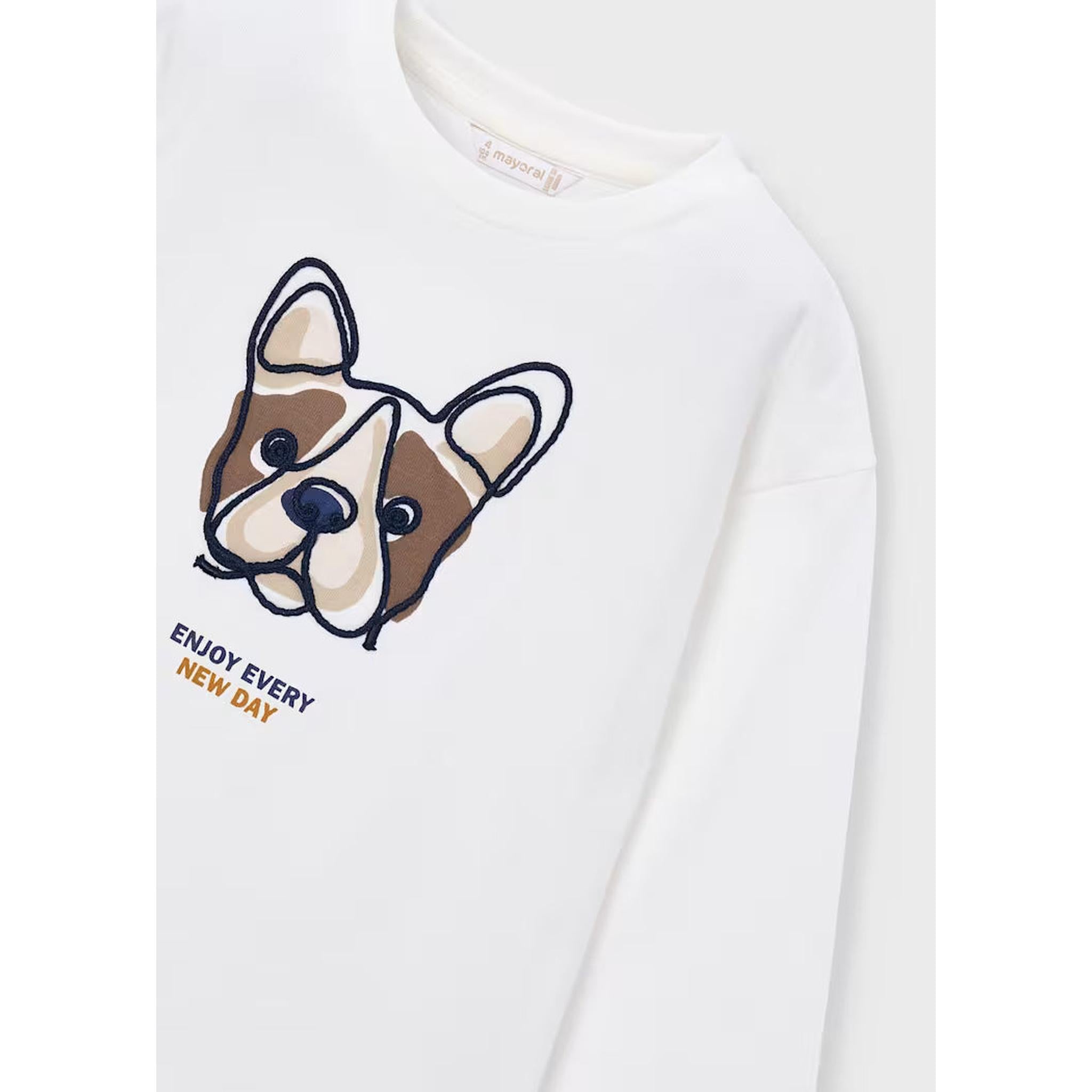Boy Embroidered Dog T-Shirt