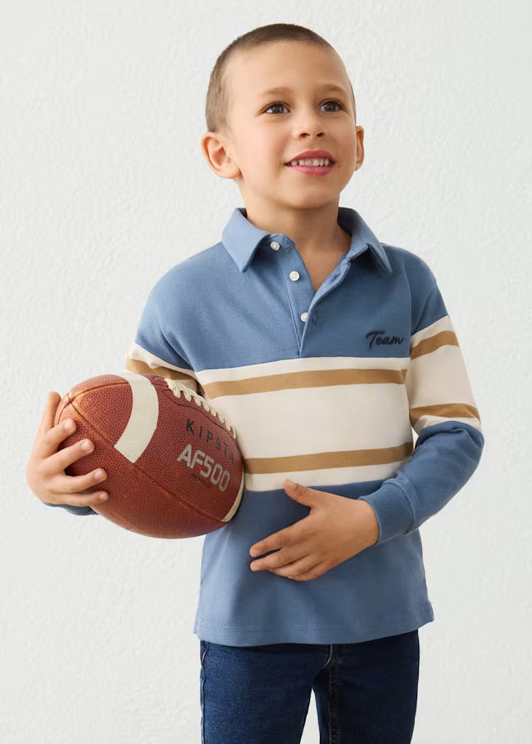 Boy Mixed Fabric Polo Cargo Set