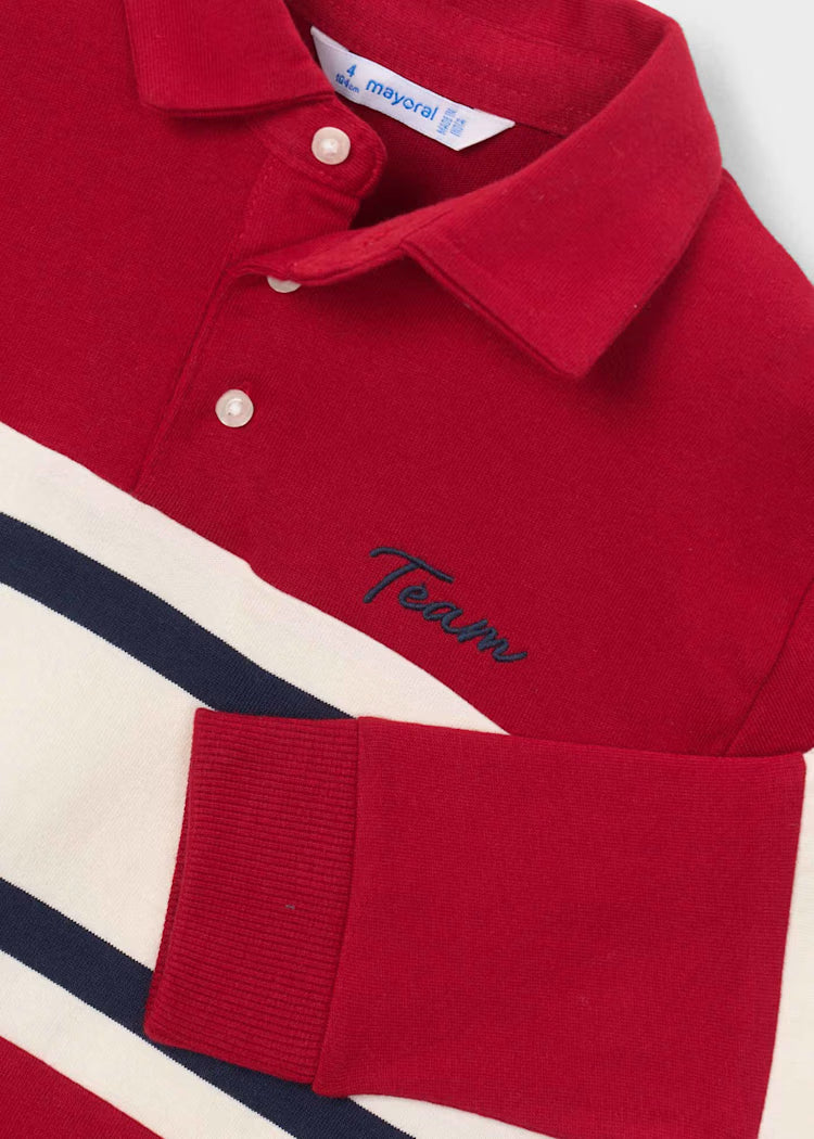 Boy Mixed Fabric Polo