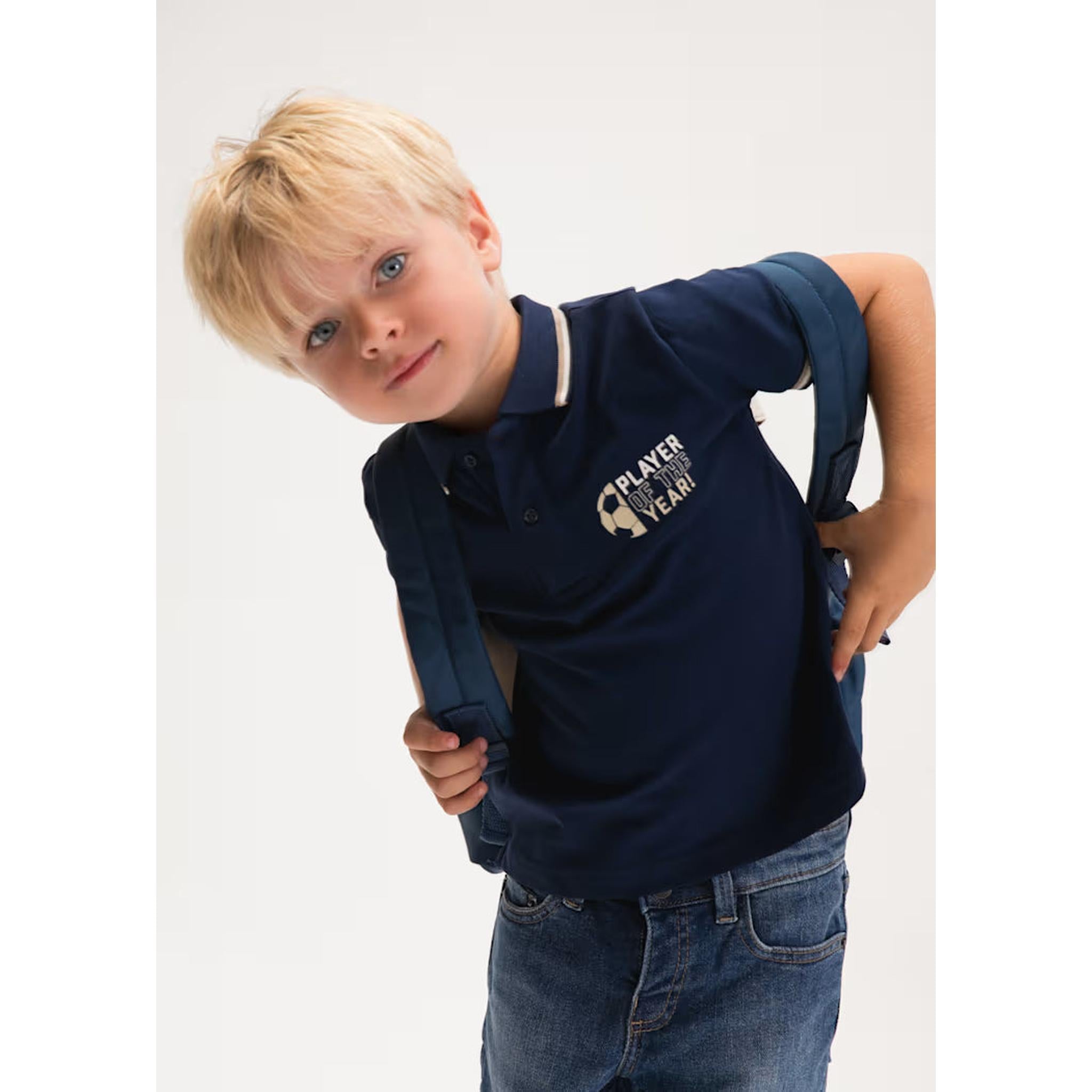 Boy Soccer Graphic Polo Shirt