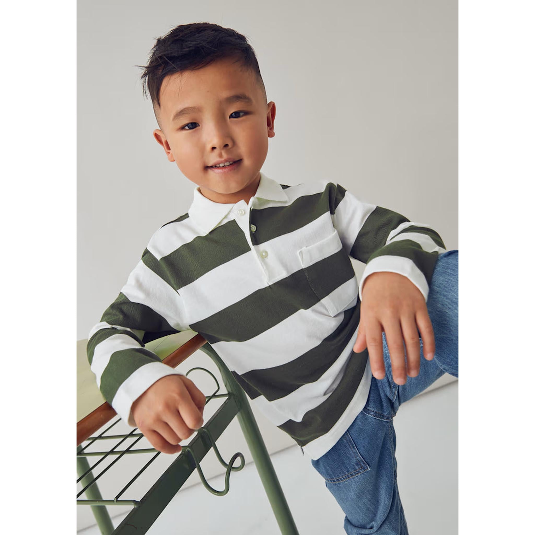 Boy Striped Polo Shirt