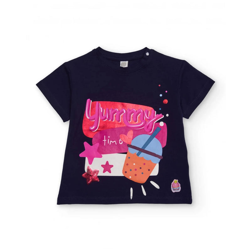 Set Falda plisada para niña con camisa estampado multicolor