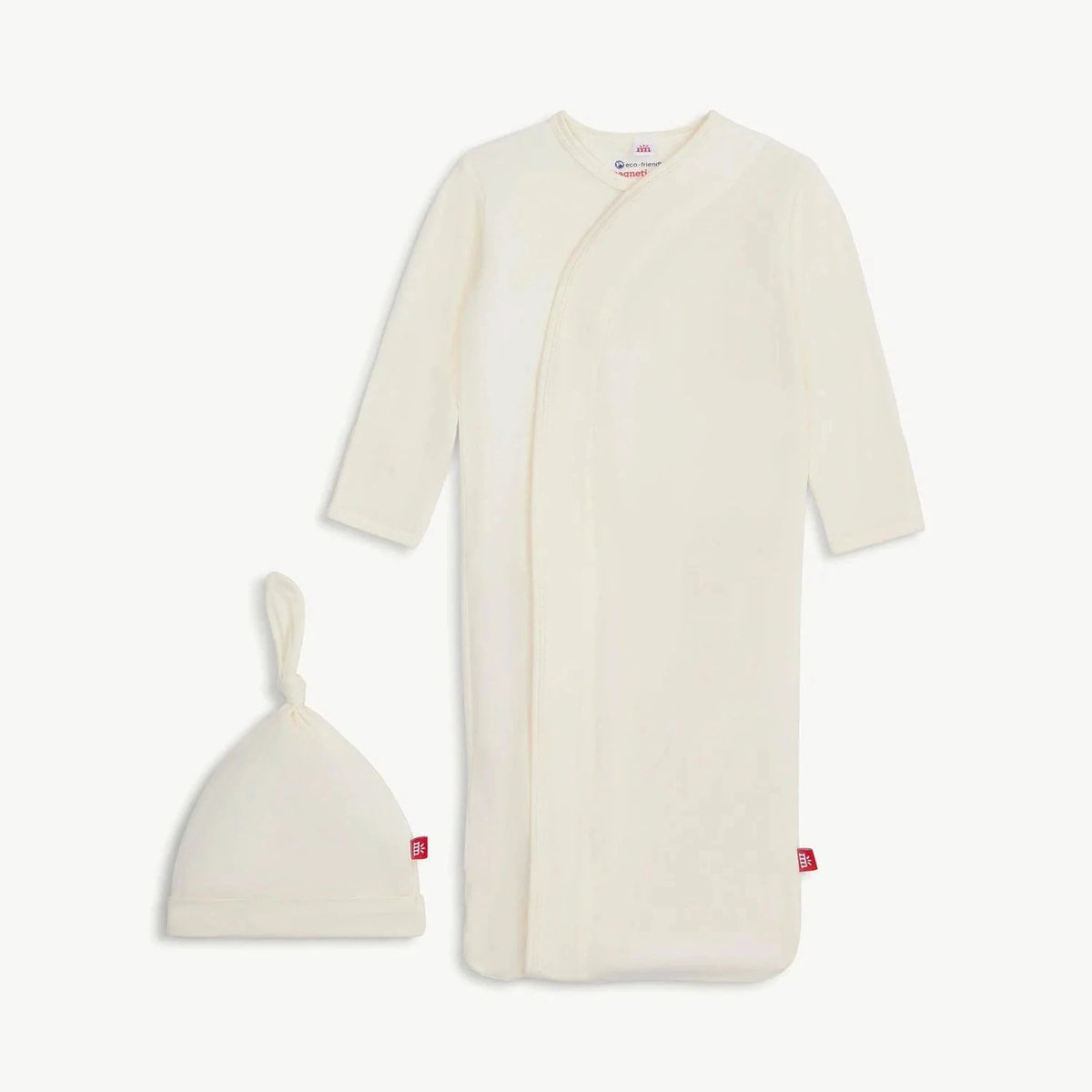 modal magnetic cozy sleeper gown + hat set - Several Colors