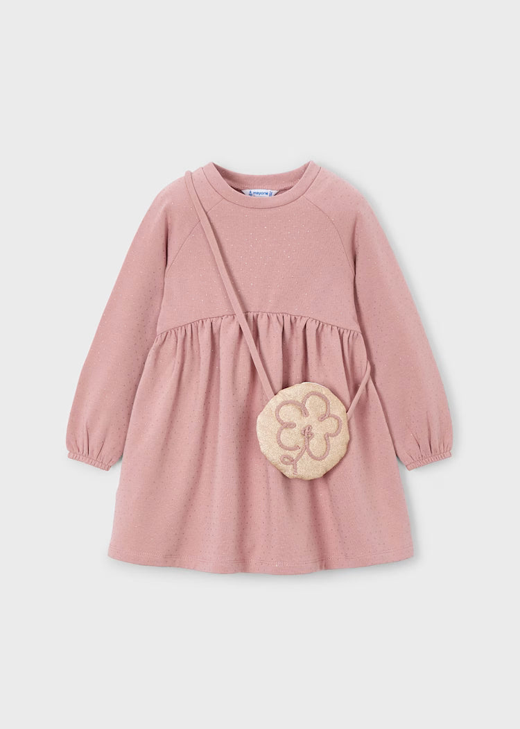 Girl Fleece Dress with Purse