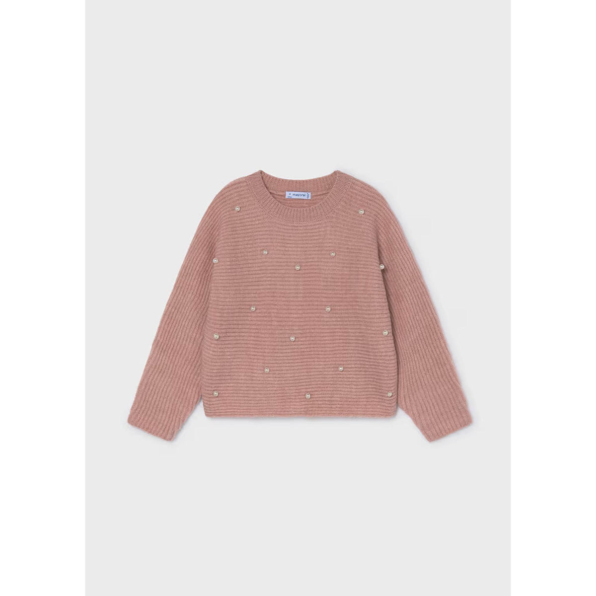 Girl Knit Sweater With Pearls