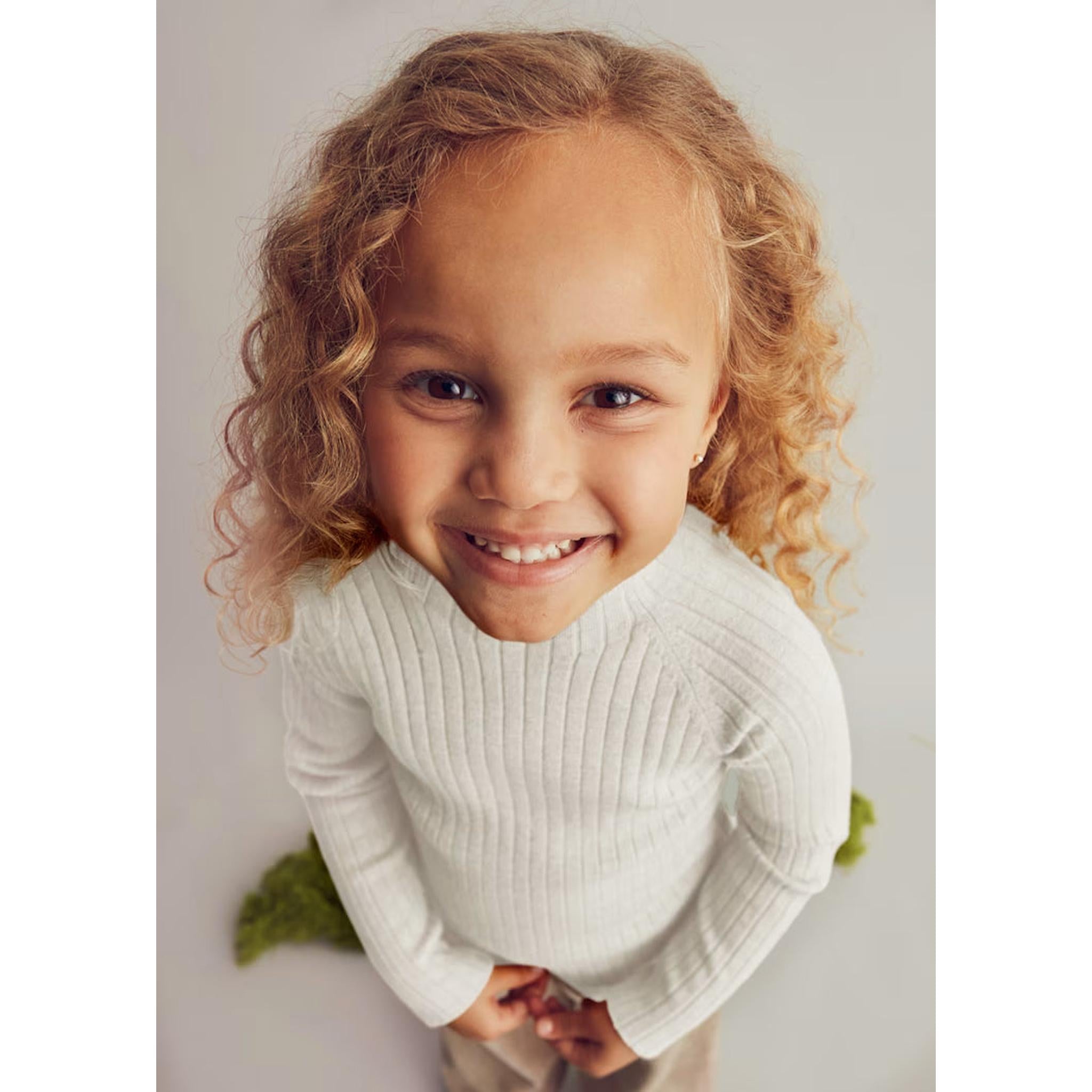 Girl Mock Neck Knit Sweater