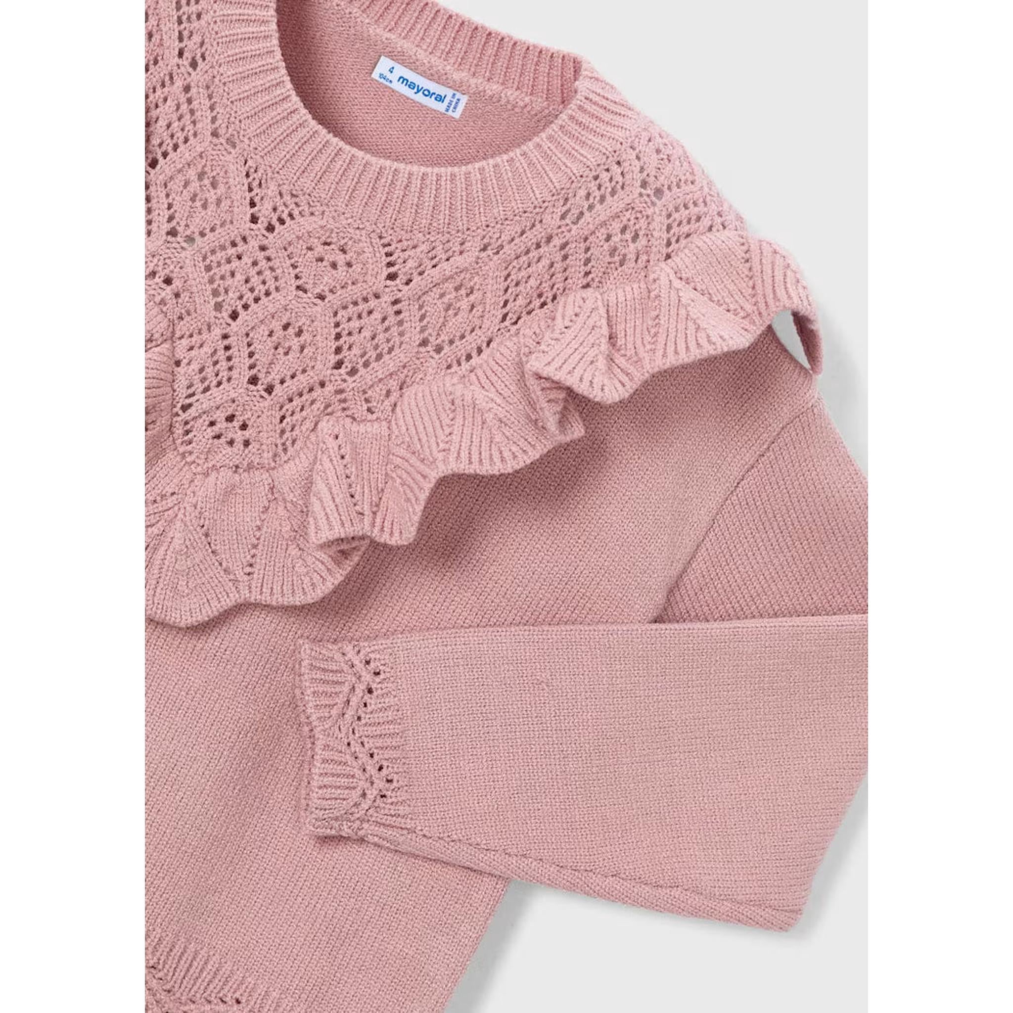 Girl Openwork Knit Sweater