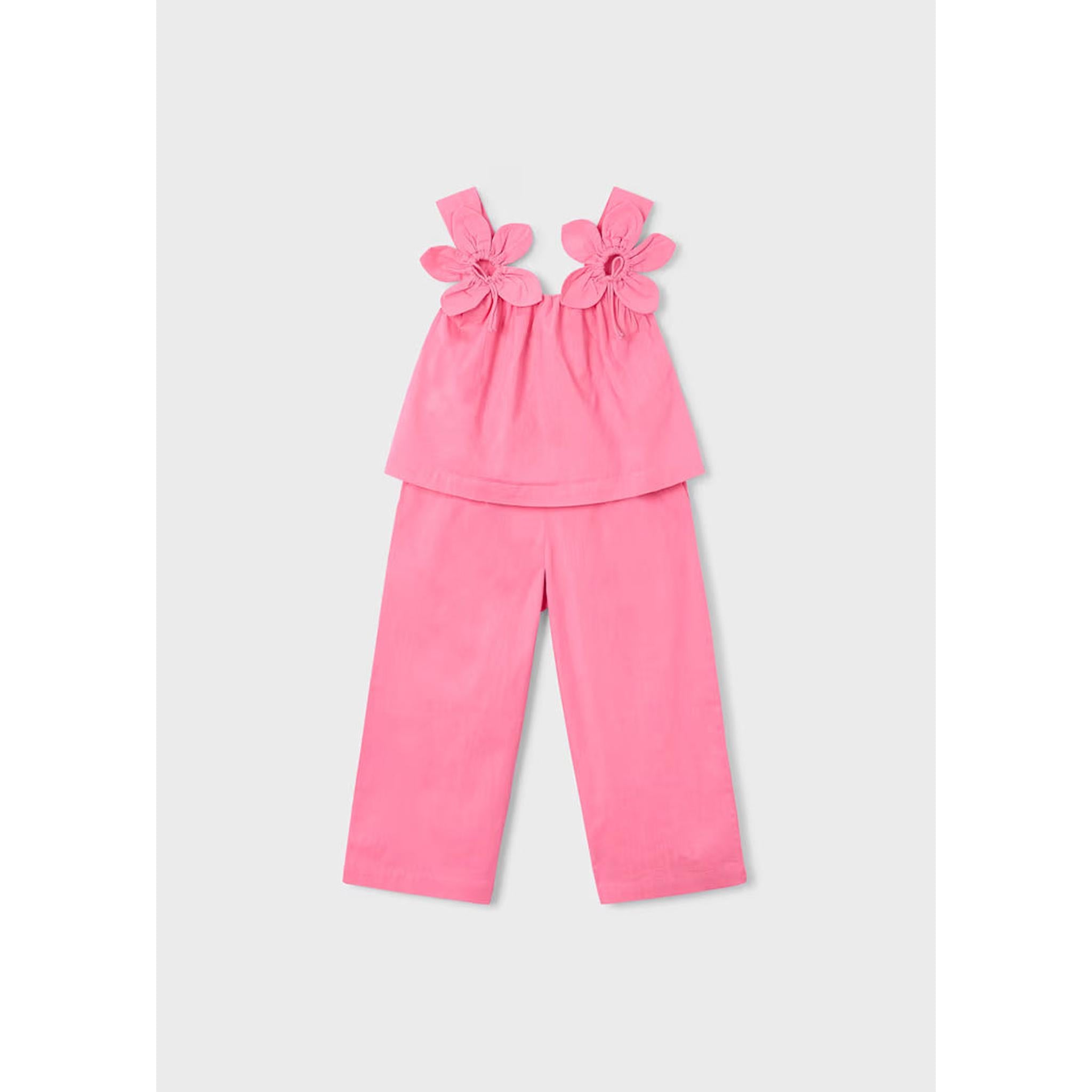 Girl Pants and Flower Top Set