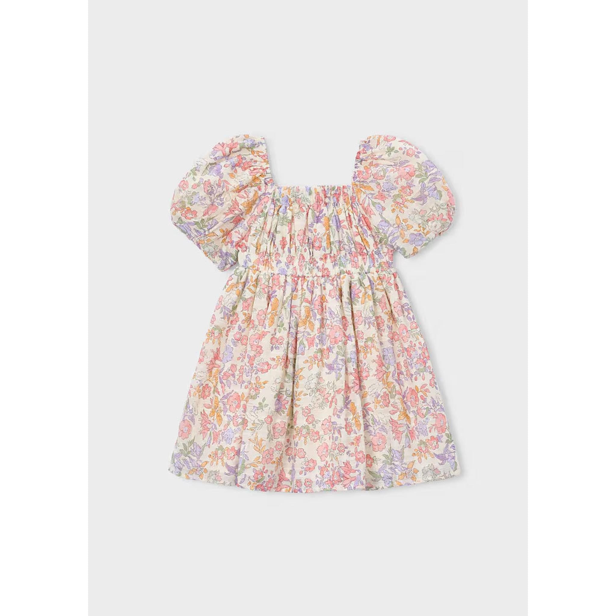 Girl Puff Sleeve Floral Dress