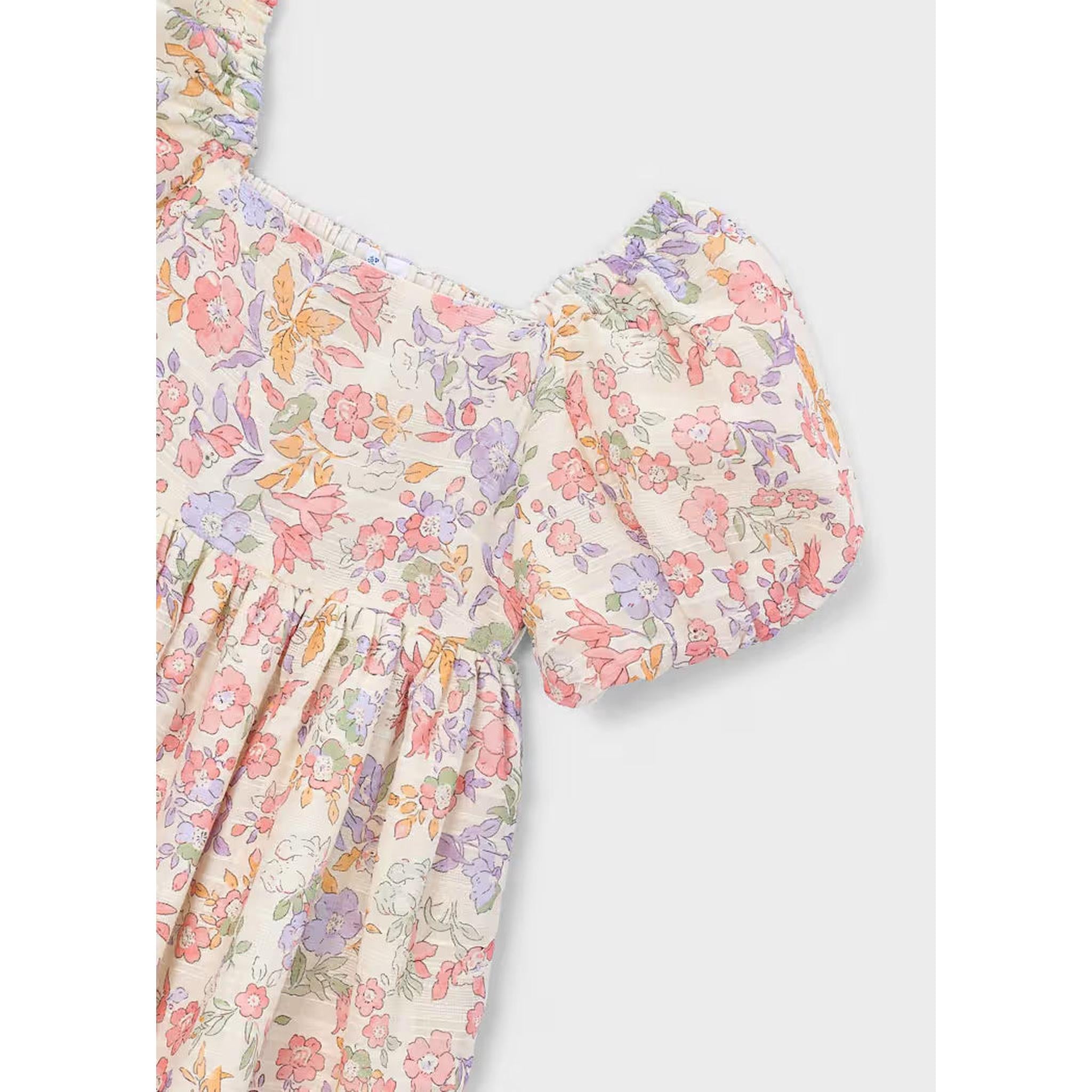 Girl Puff Sleeve Floral Dress