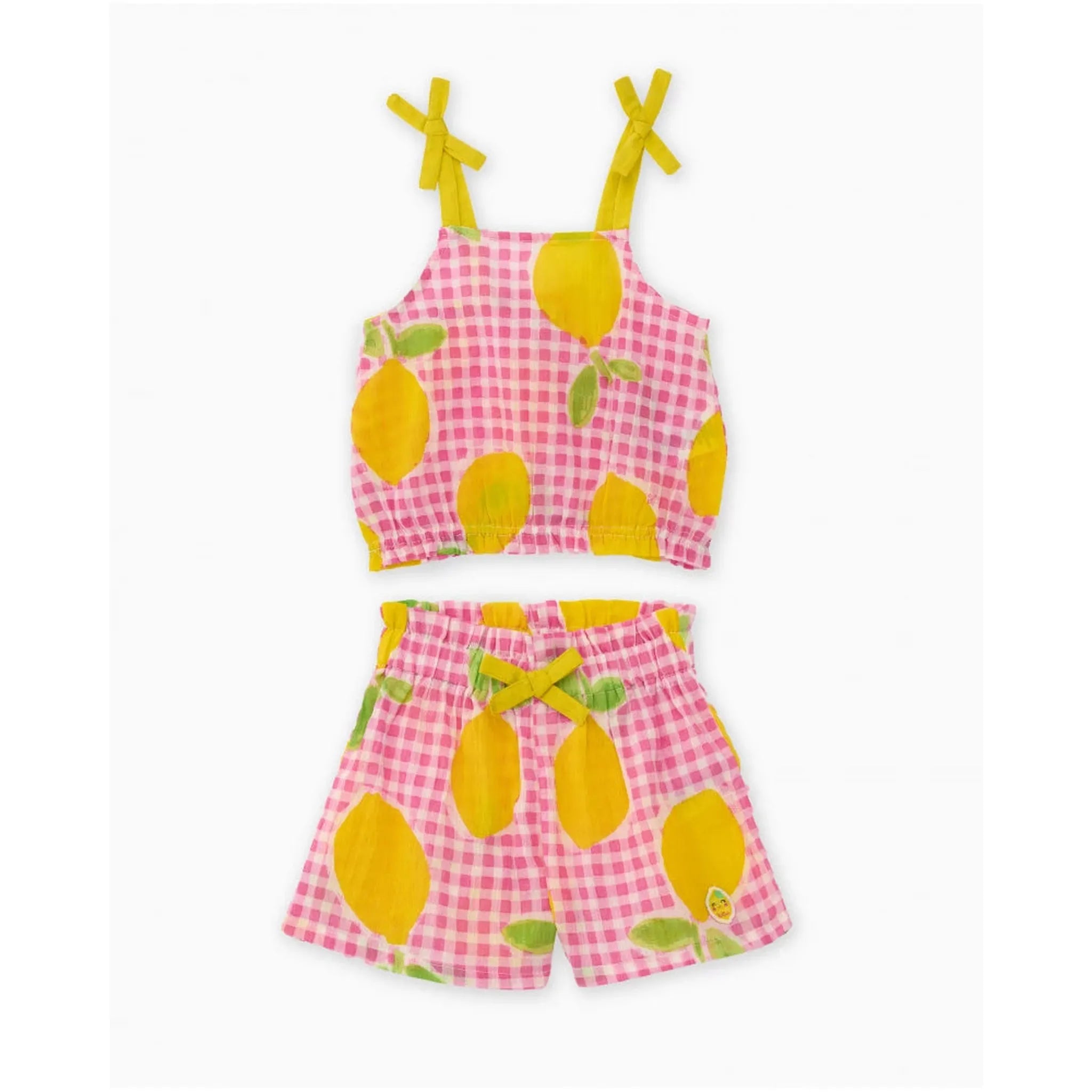 Girls’ woven set with lemon design