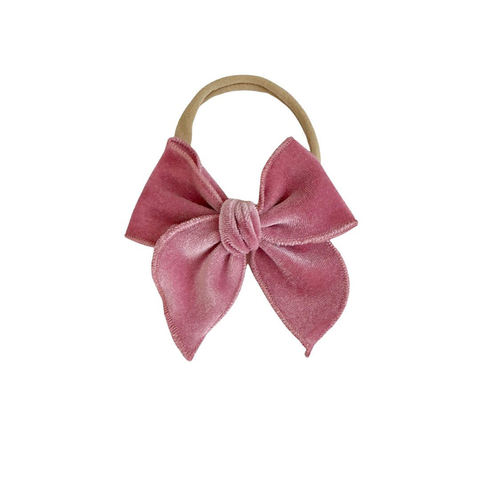 Velvet Fay Small Bow  Headband- Several Colors