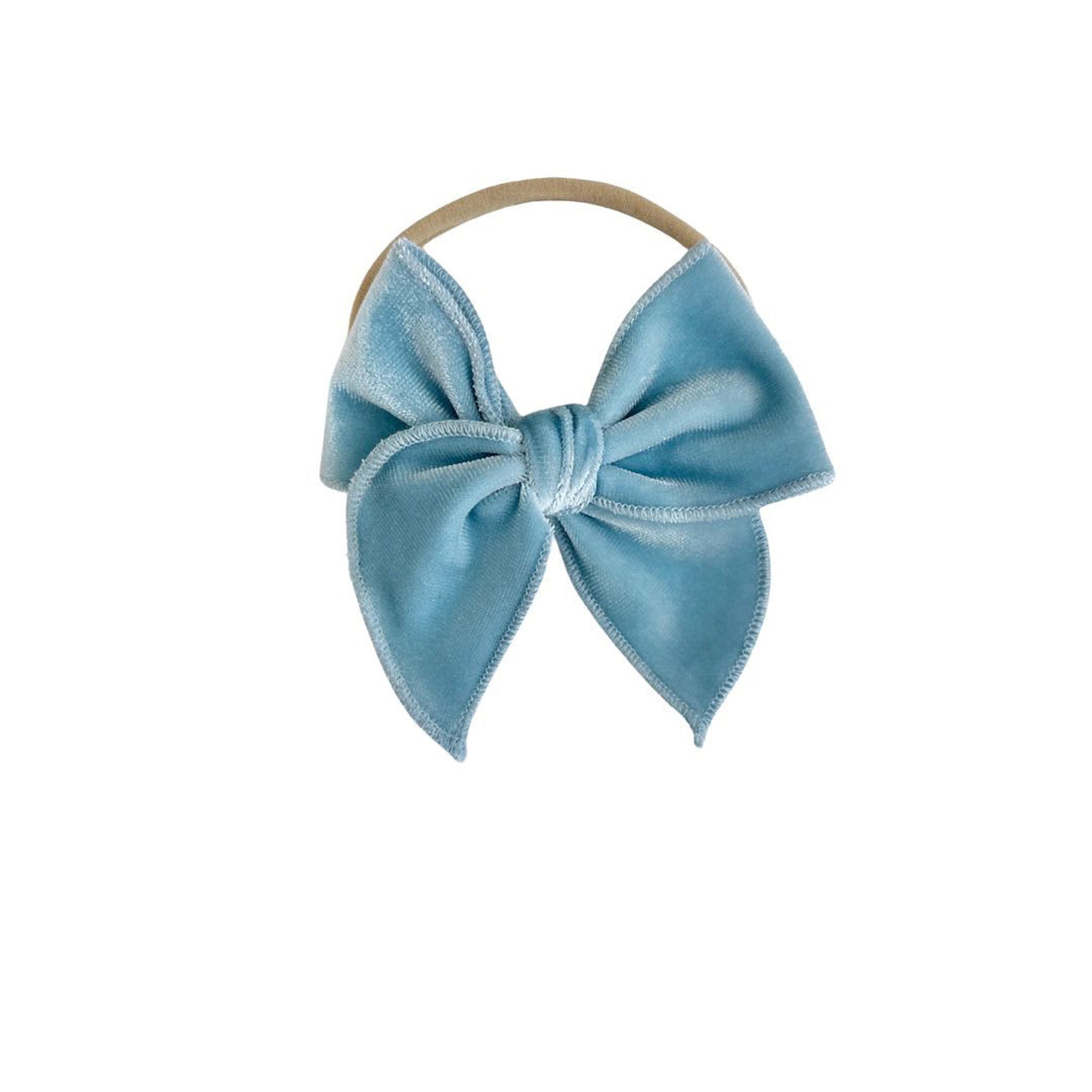 Velvet Fay Small Bow  Headband- Several Colors