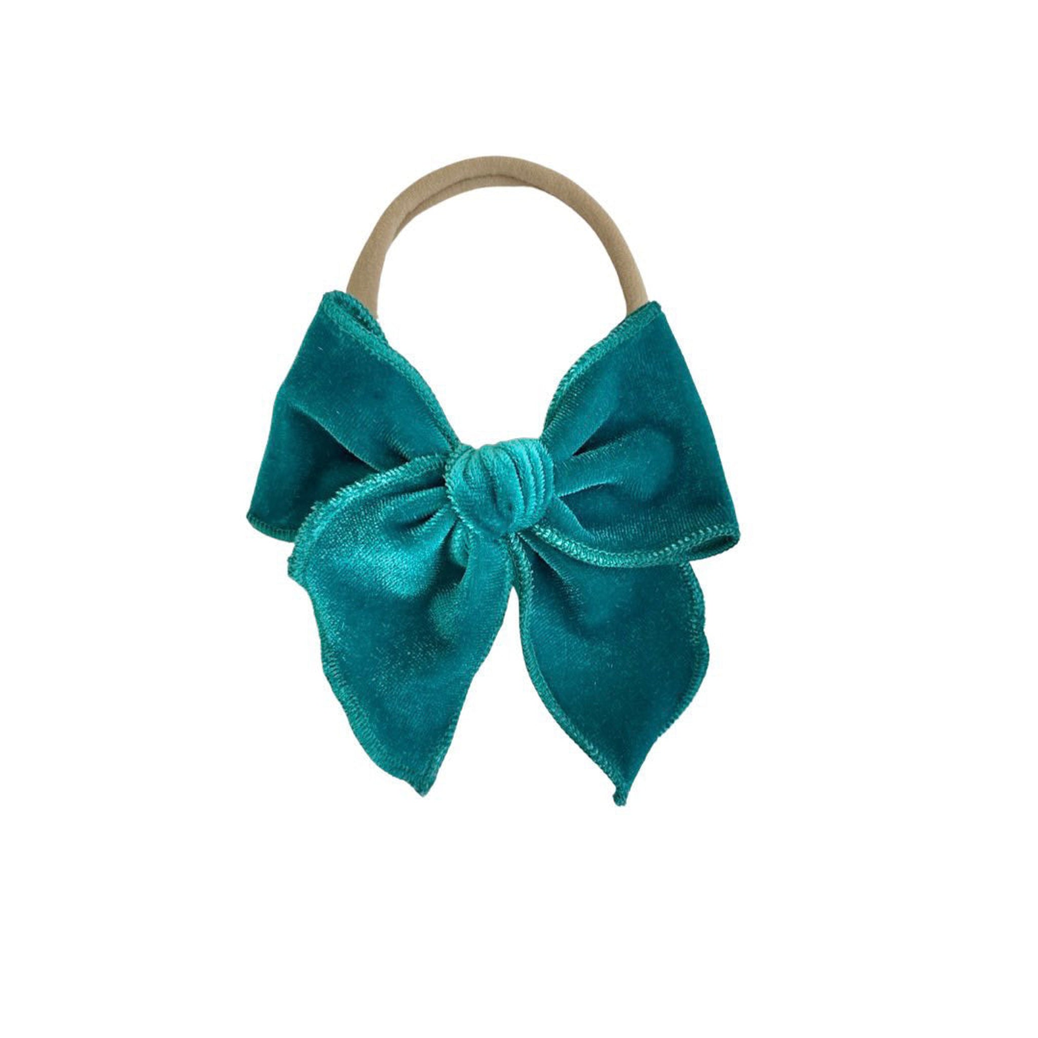 Velvet Fay Small Bow  Headband- Several Colors