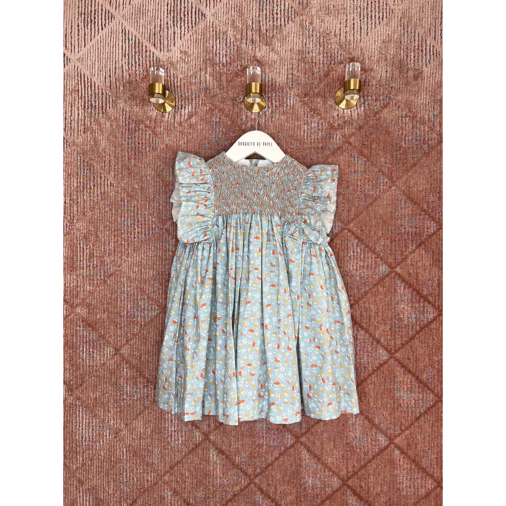 Geranium Smocked Dress