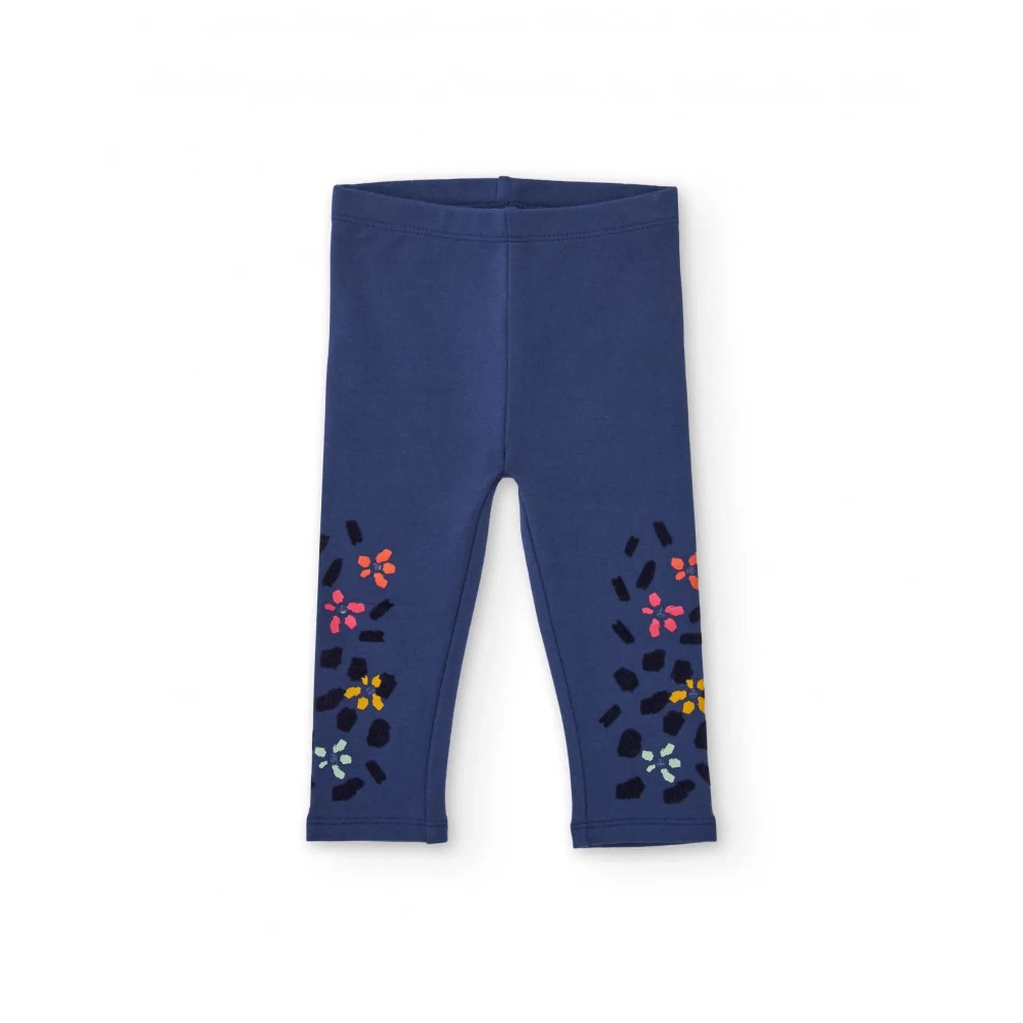 Set Sudadera para niña color crema con estampado de flores y corazones