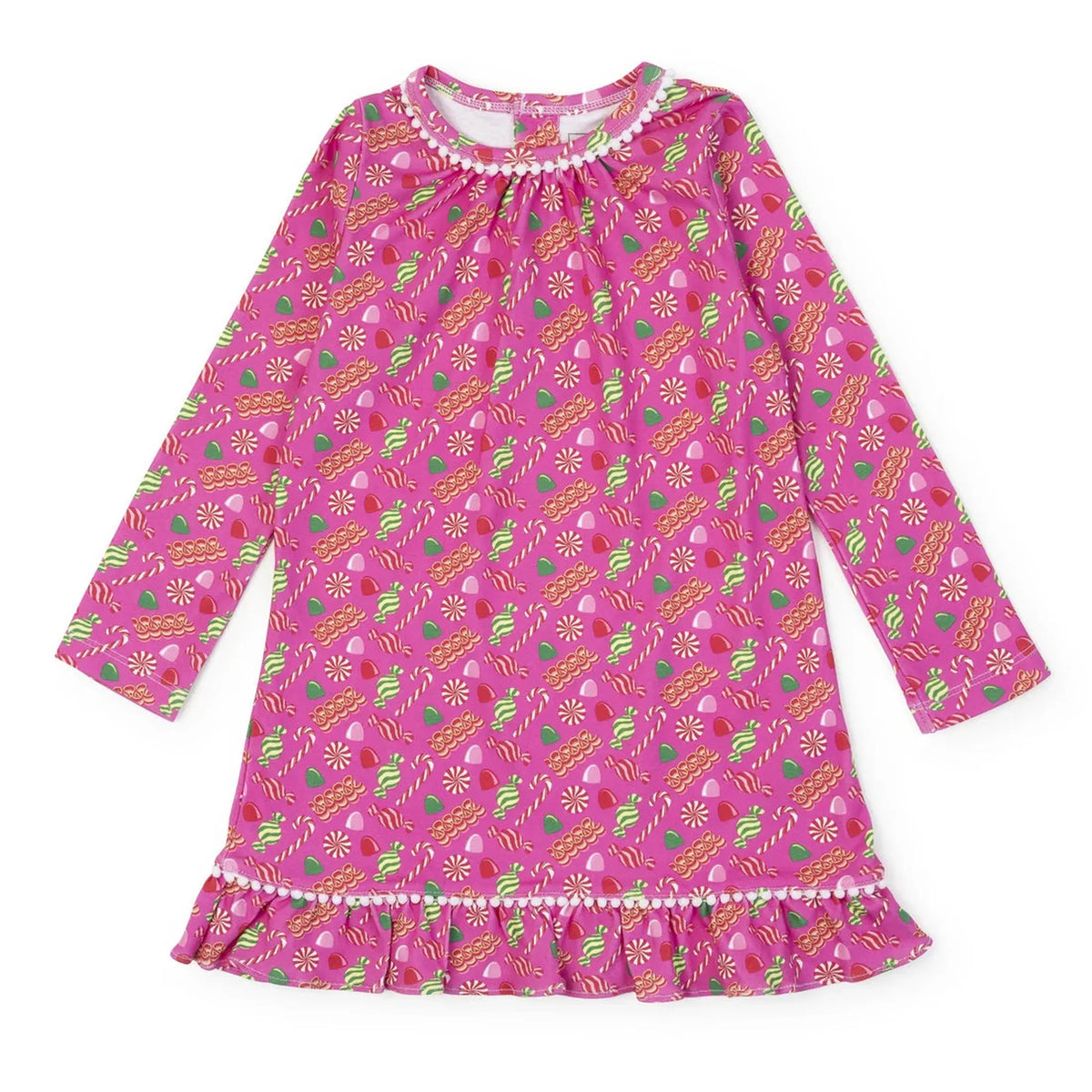 Carlin Girls' Dress - Christmas Candy Pink