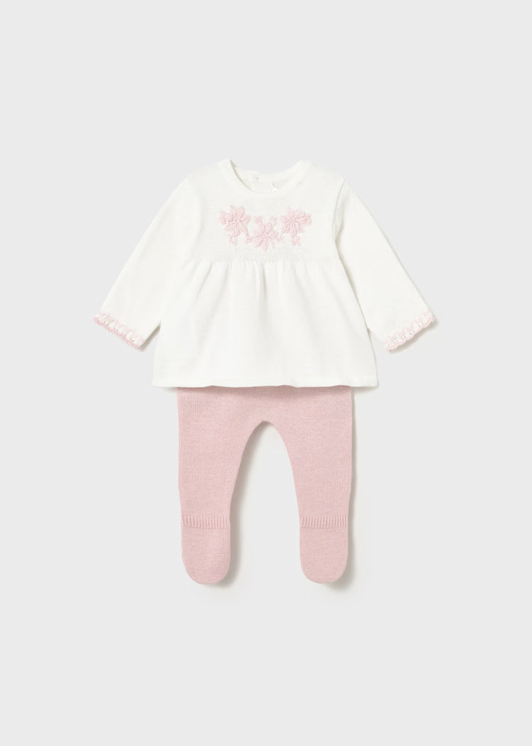 Newborn Girl Pants and Sweater Set
