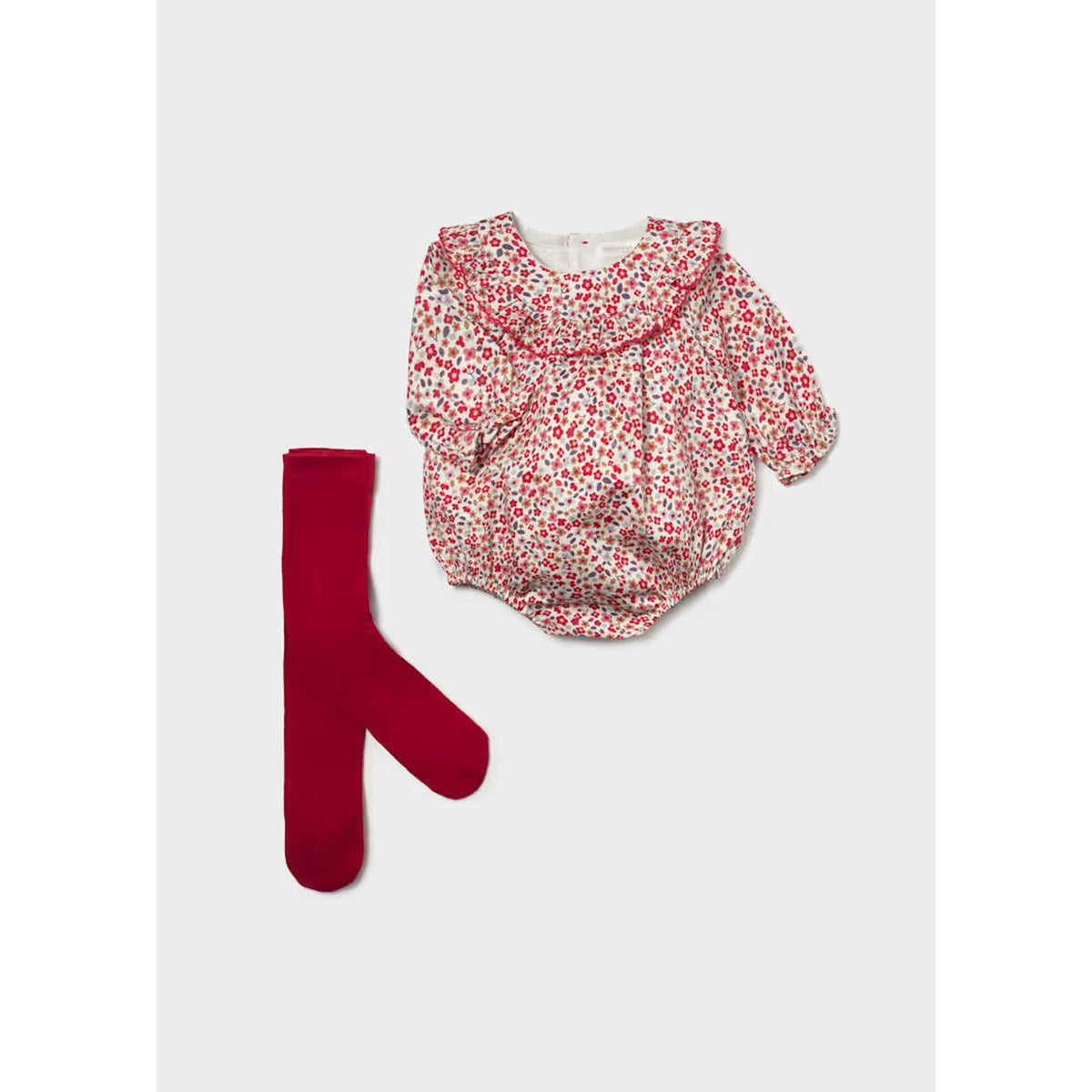 Girl Printed Romper with Tights