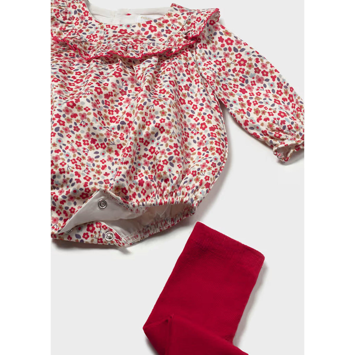 Girl Printed Romper with Tights