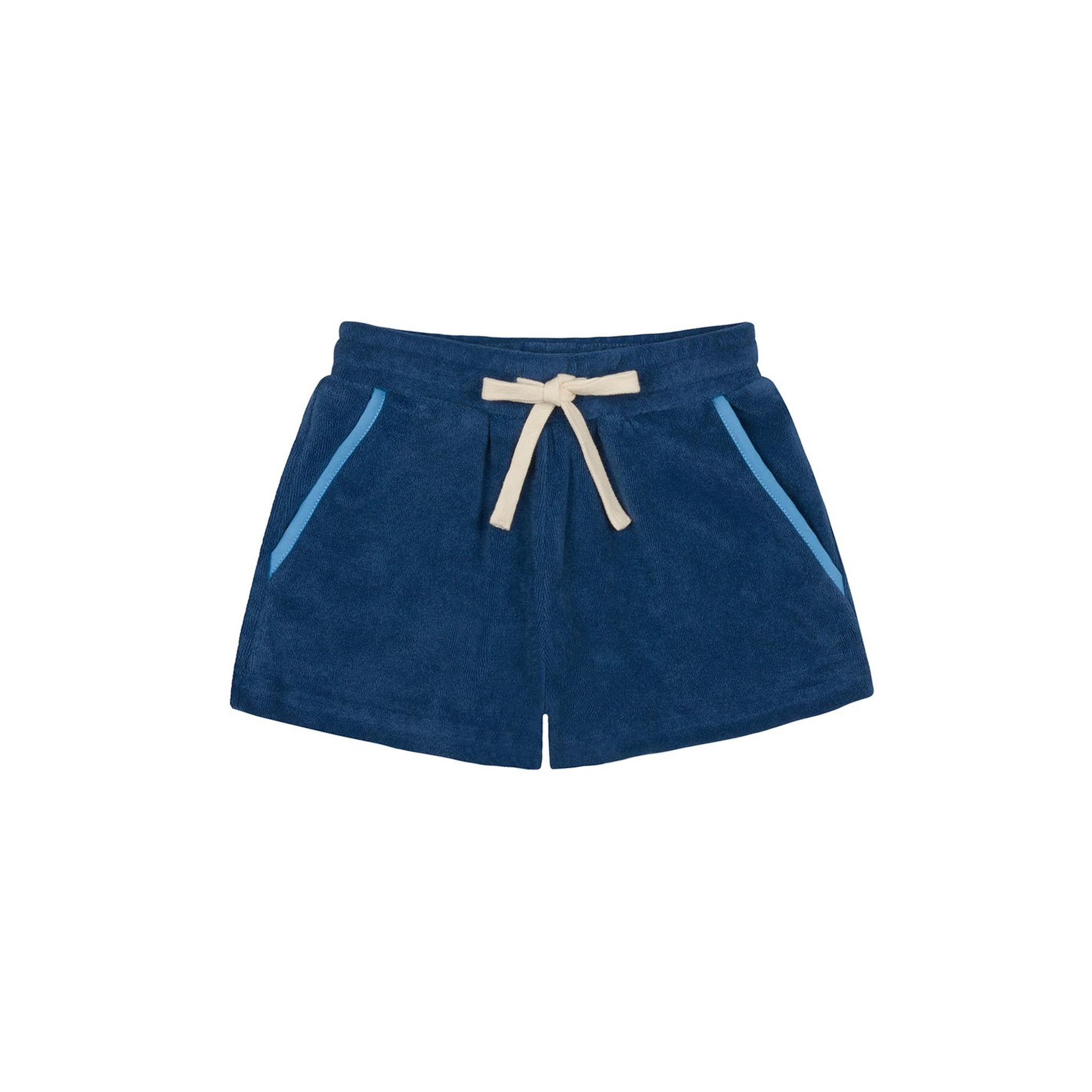 new navy french terry polo set
