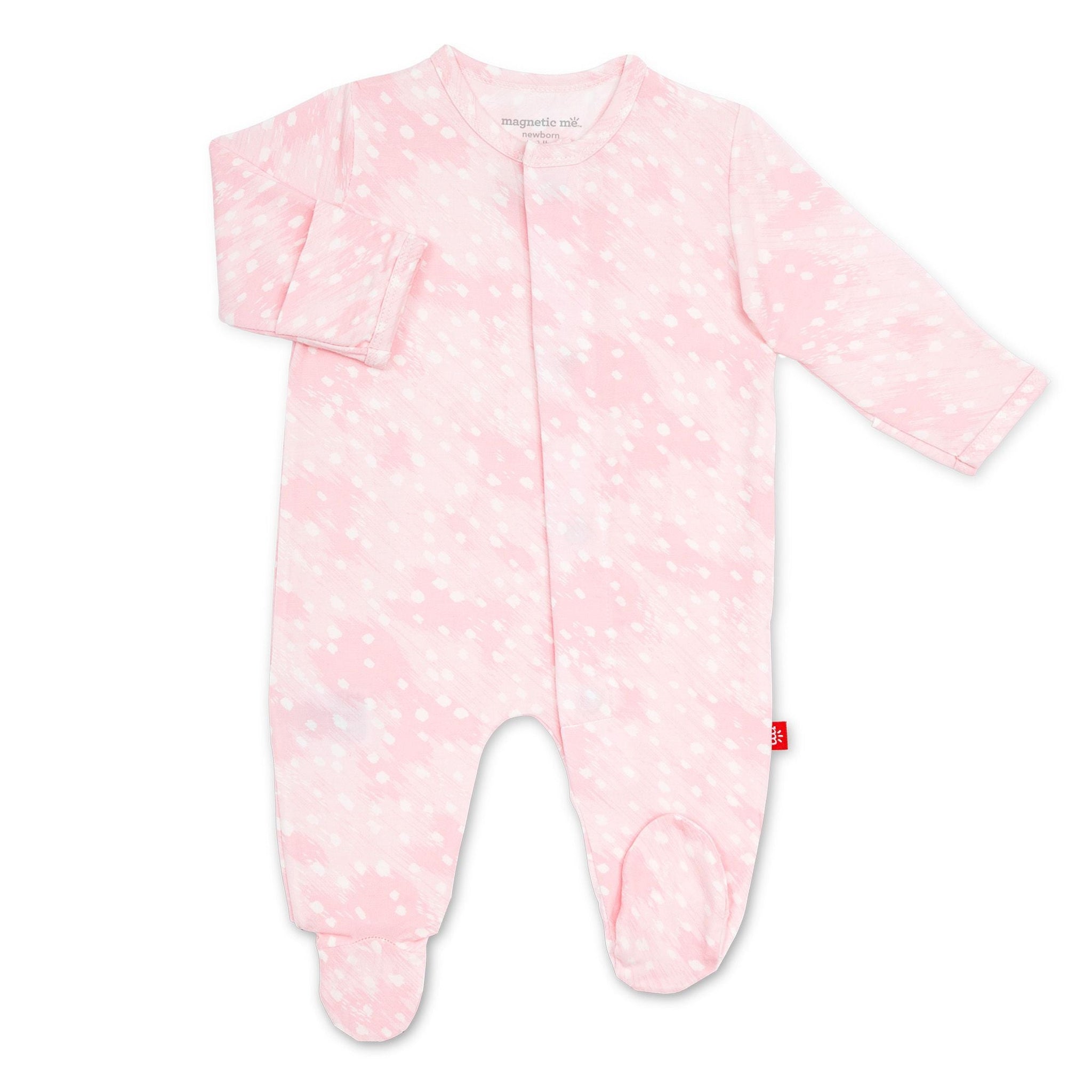 Pink Doeskin Modal Magnetic Footie