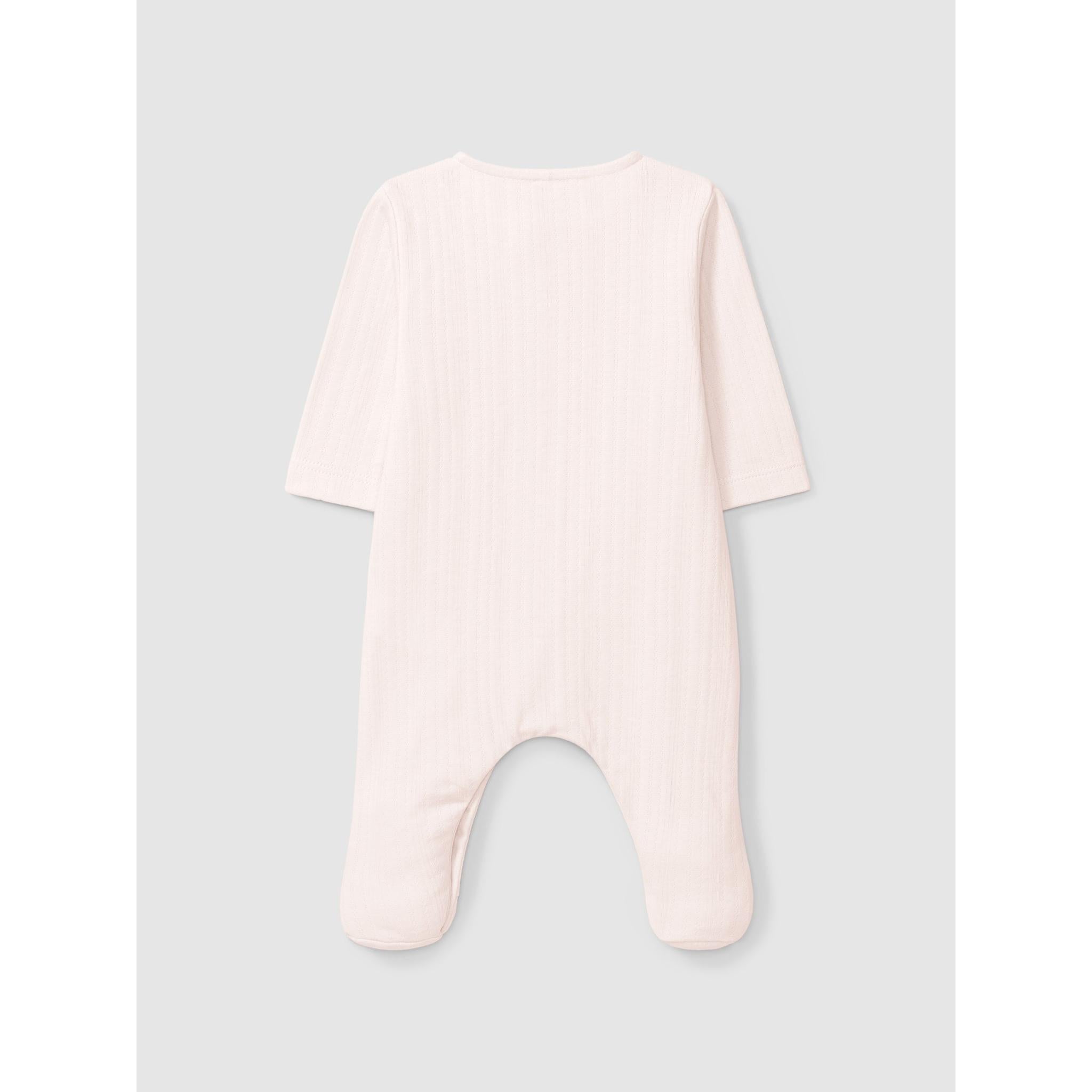 Babygrow in organic cotton with embroidered detail