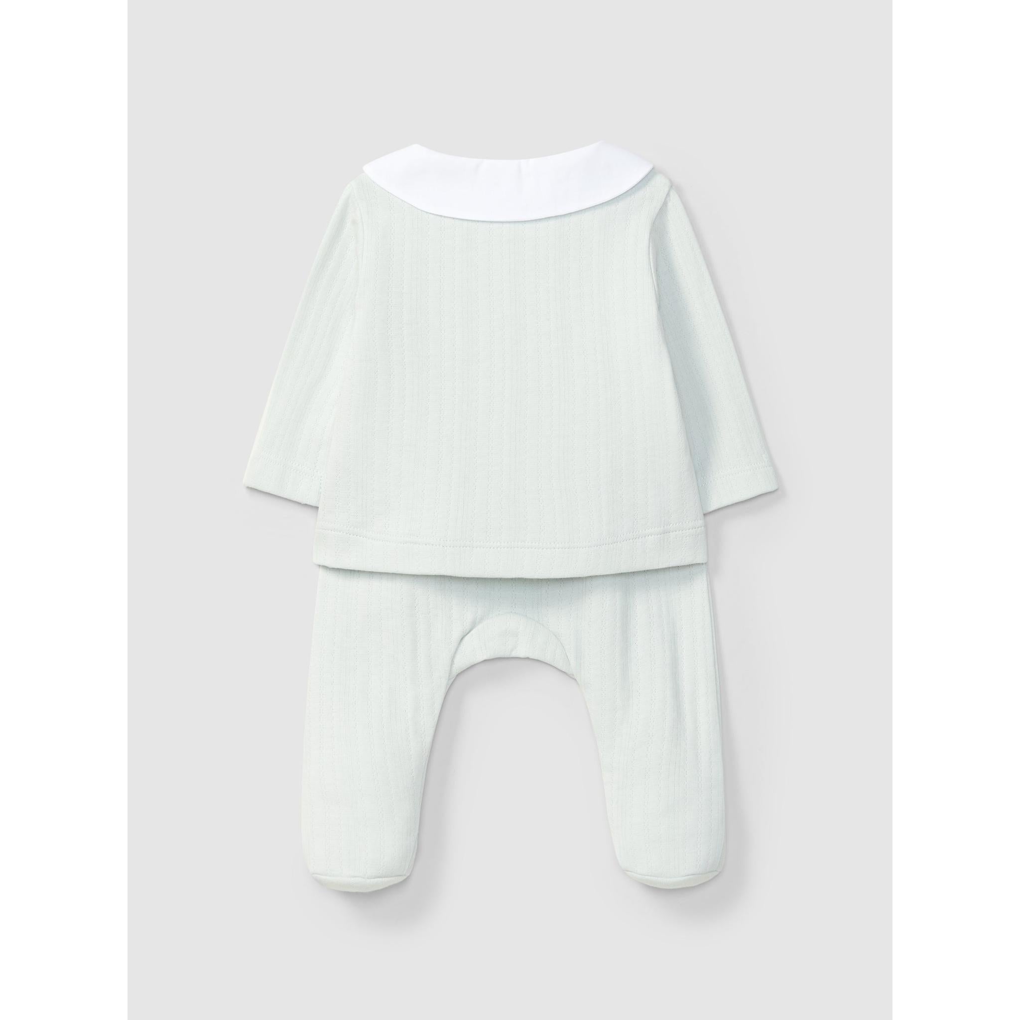 Two-piece organic cotton set with embroidered detail