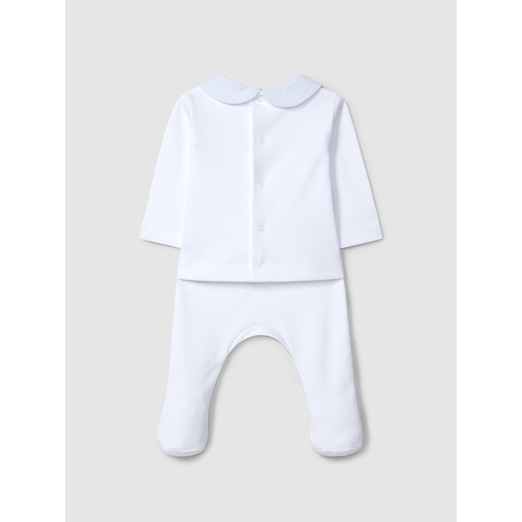 Two-piece set with printed chest yoke