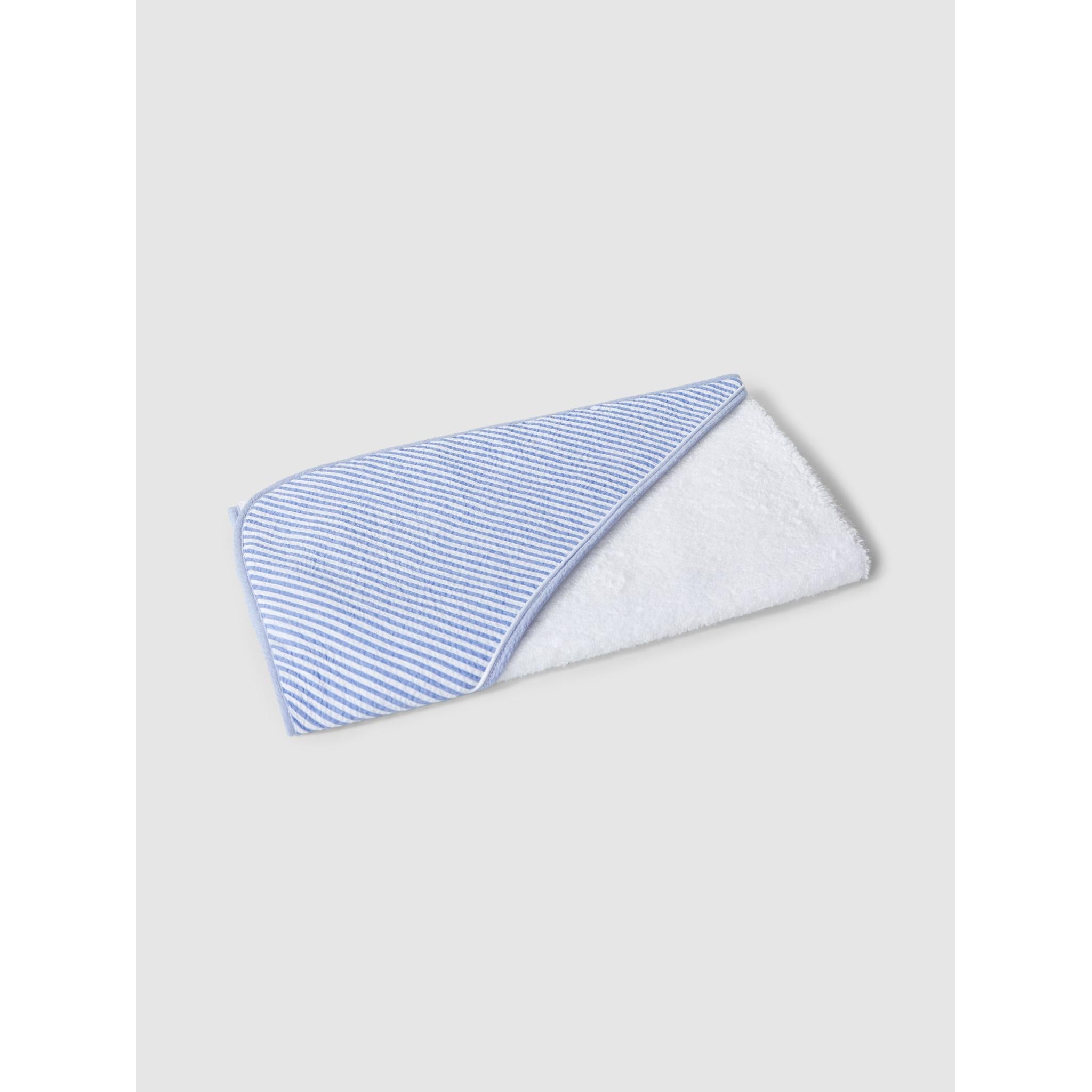 Striped seersucker bath towel