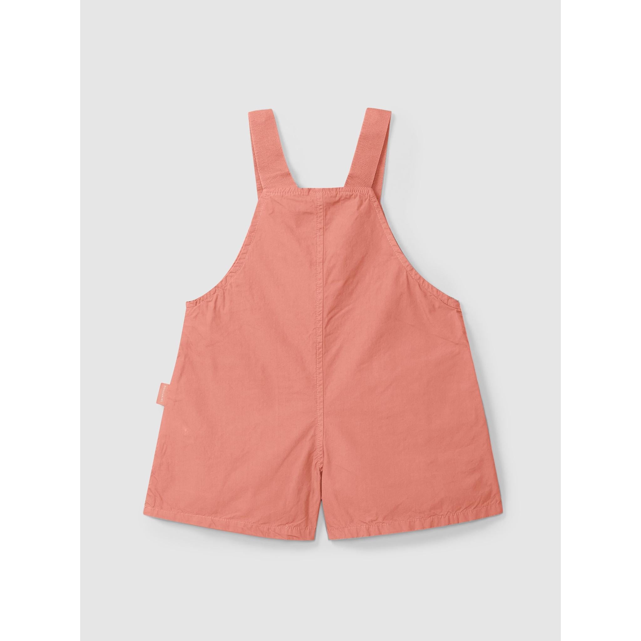 Twill dungaree shorts with rickrack detail