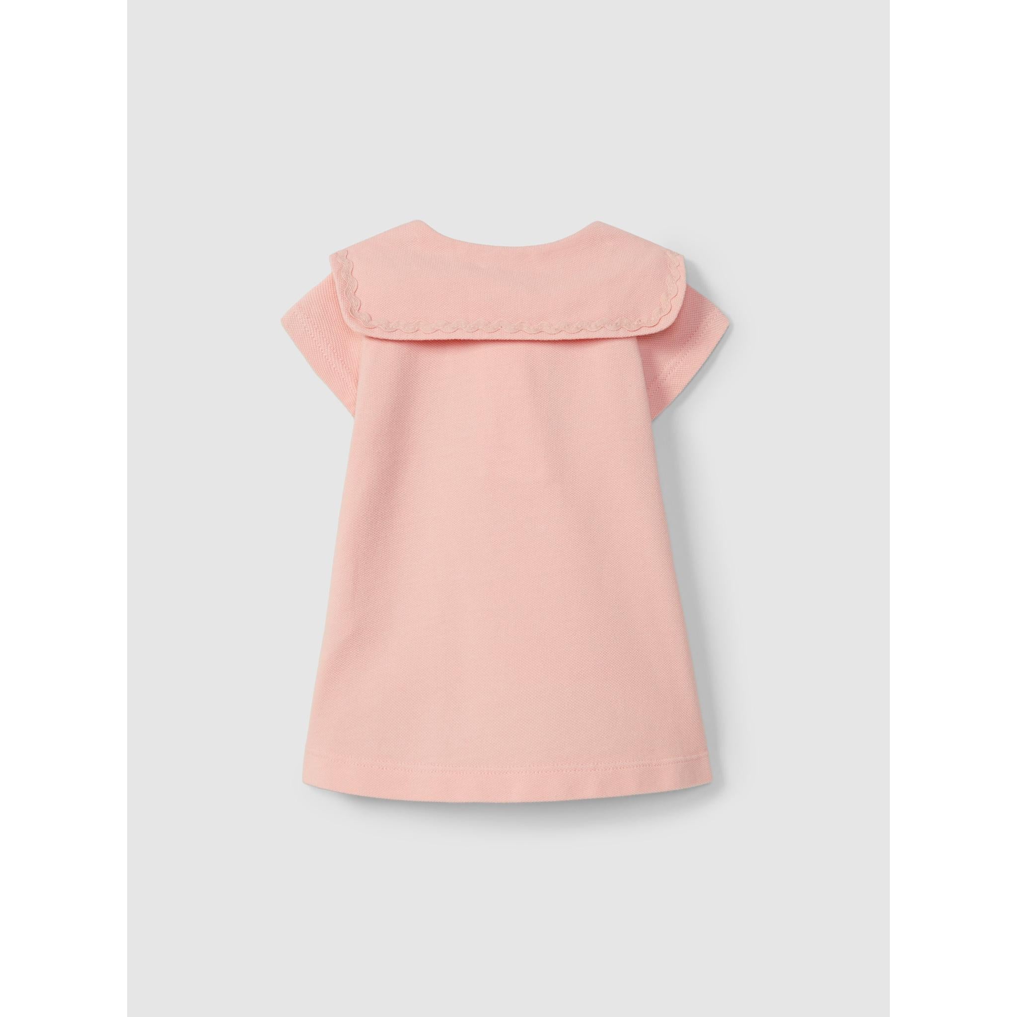 Piqué dress with rickrack detail