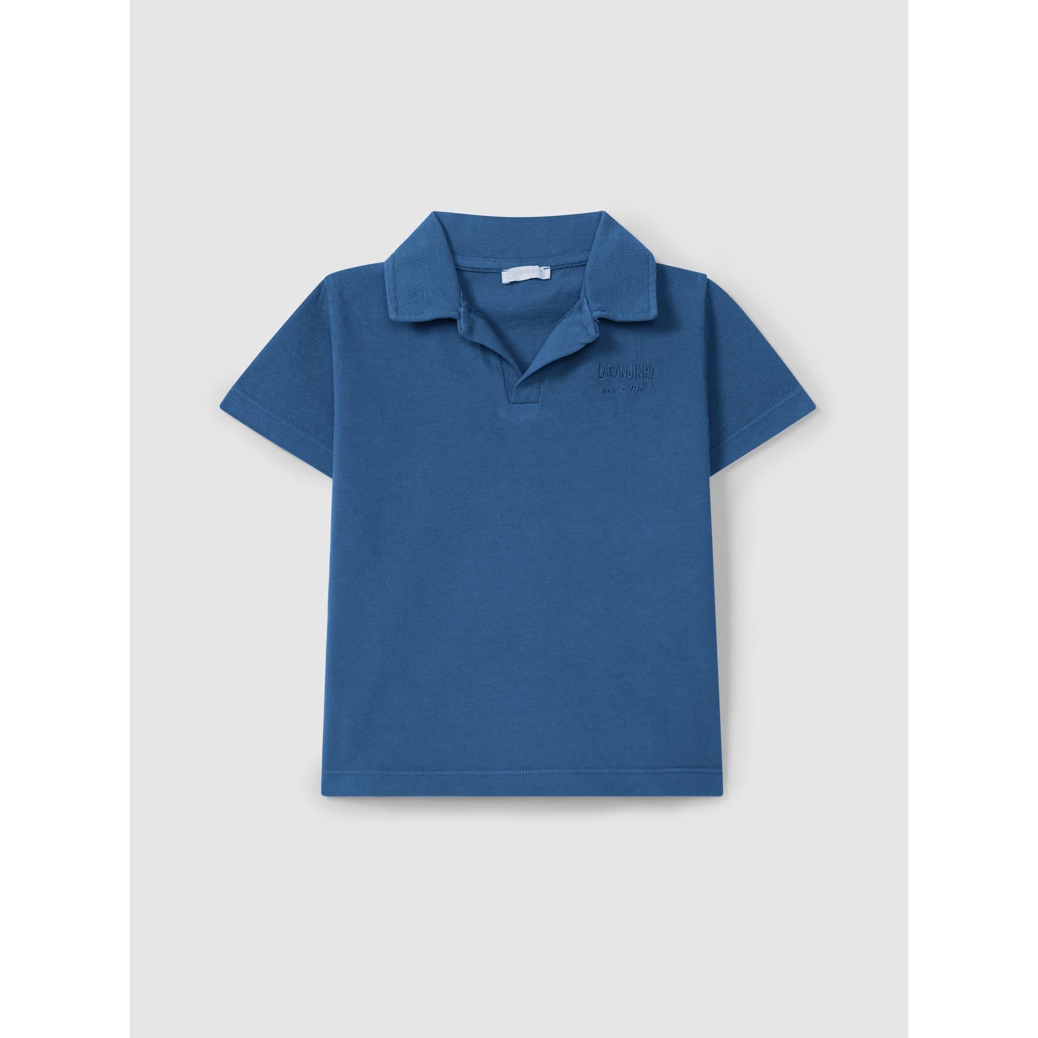 Piqué polo shirt with embroidery