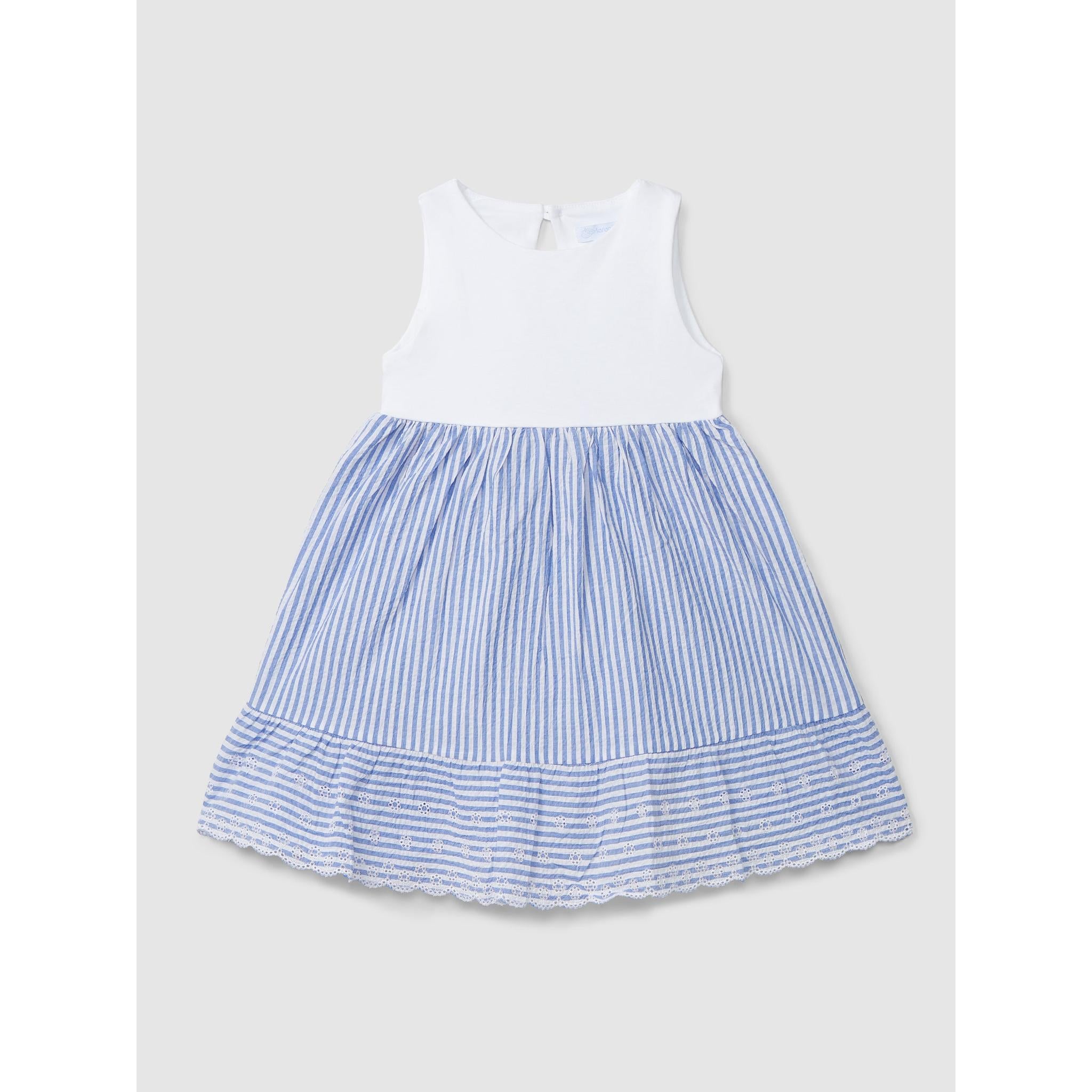 Striped seersucker dress
