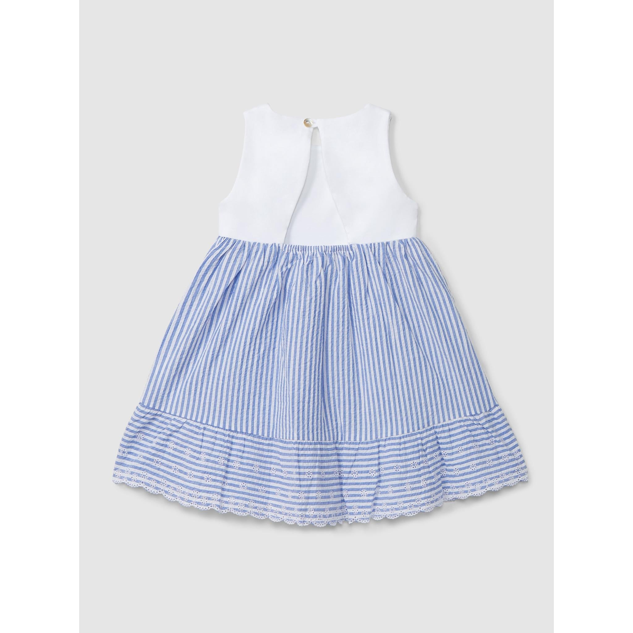 Striped seersucker dress